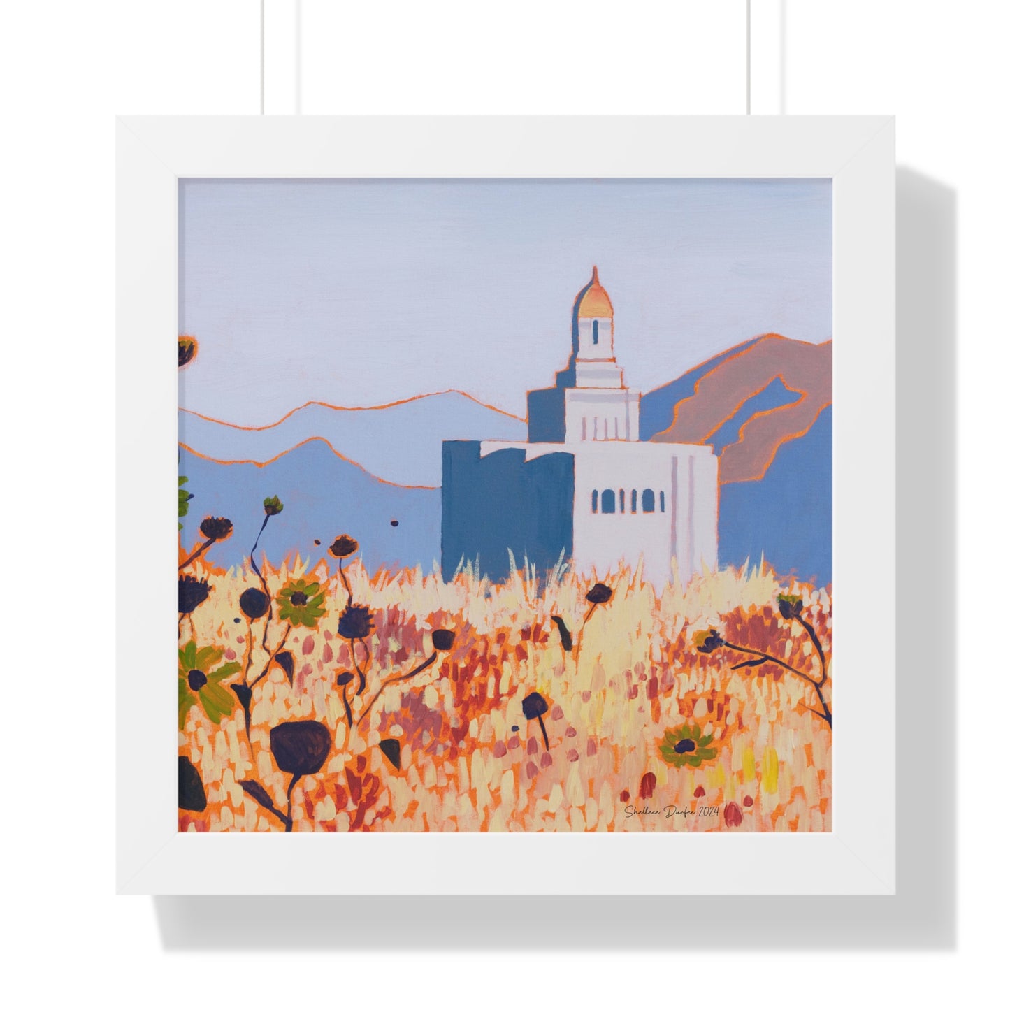 Premium Matte Print--Framed, Deseret Peak Temple by Shellece Durfee