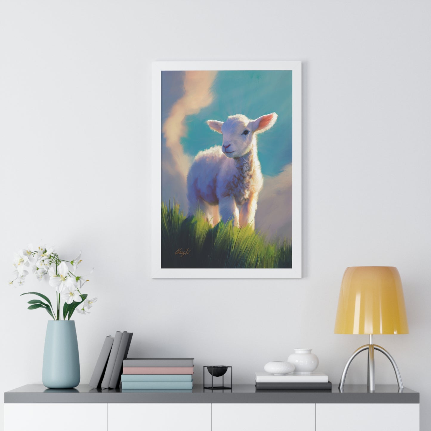 Framed Matte Print, "Without Blemish" by Chaz Walgamott