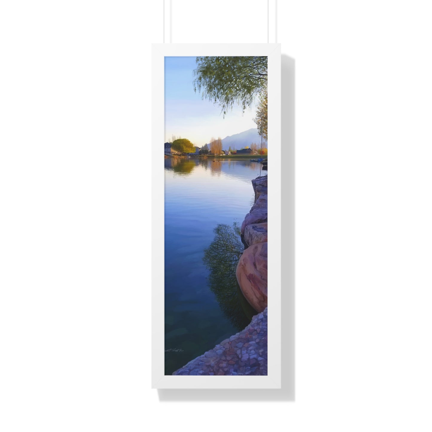 Framed Matte Print, Stansbury Lake, Looking North from Grant's Place, by Rod Walgamott
