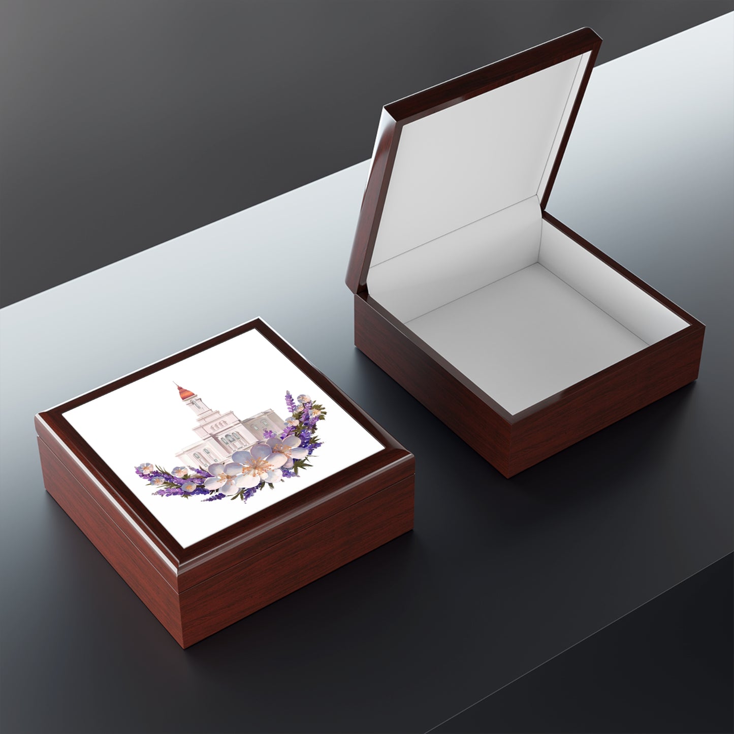 Jewelry Box featuring Deseret Peak Temple--Wreath, by Chaz Walgamott