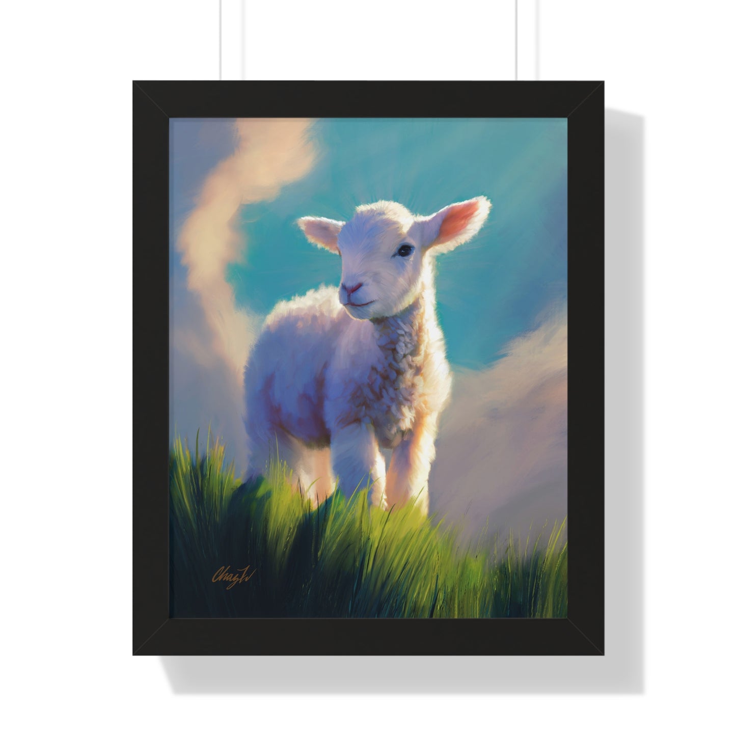 Framed Matte Print, "Without Blemish" by Chaz Walgamott