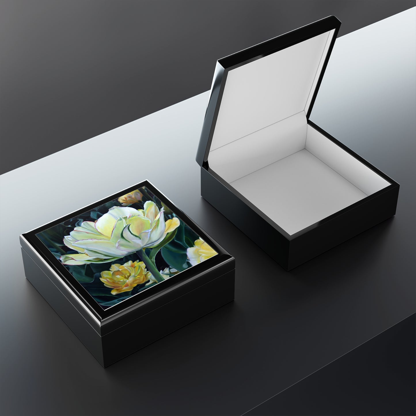 Elegant Floral Jewelry Box, featuring "All the Pretty Girls" , by Jane Autry