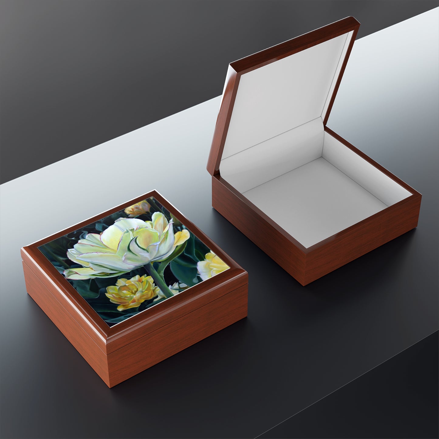 Elegant Floral Jewelry Box, featuring "All the Pretty Girls" , by Jane Autry