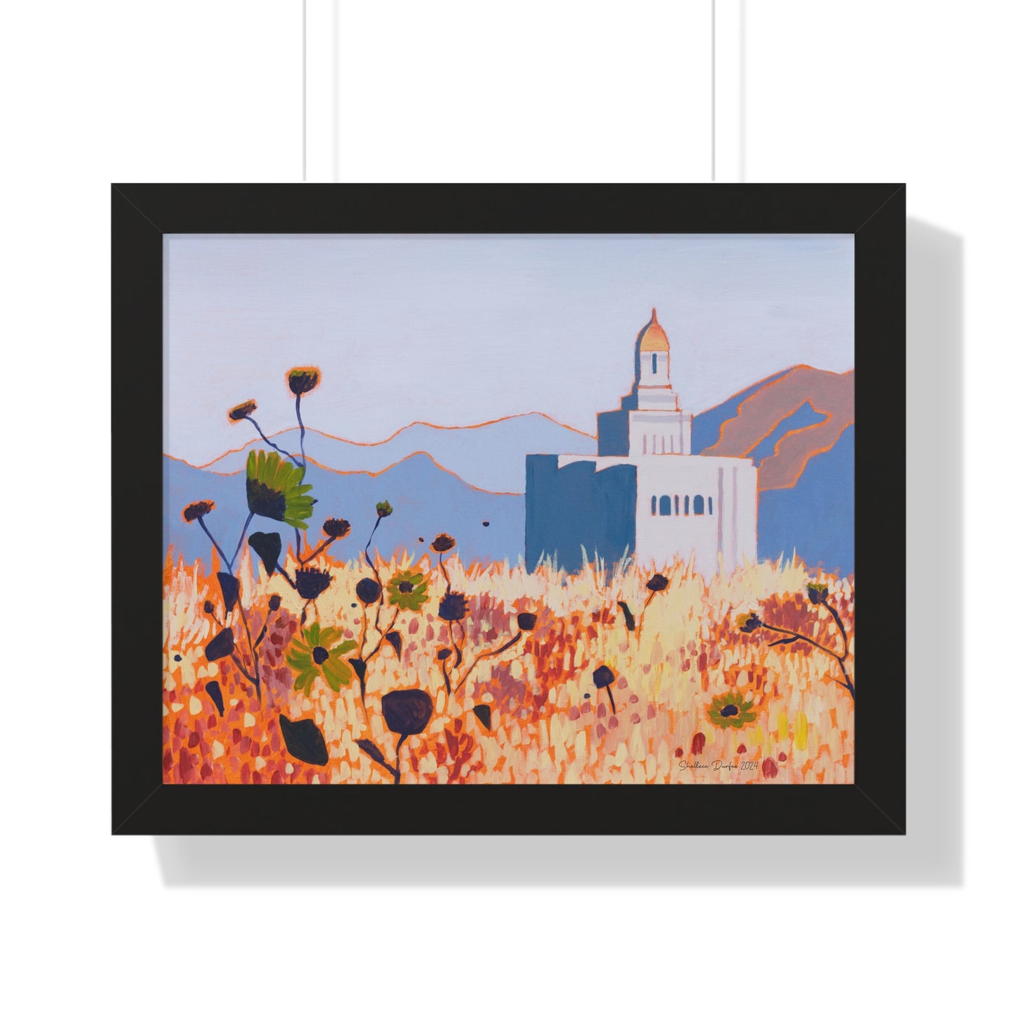 Premium Matte Print--Framed, Deseret Peak Temple by Shellece Durfee