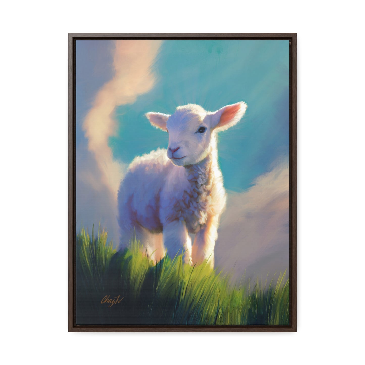 Framed canvas Wrap, Without Blemish, by Chaz Walgamott