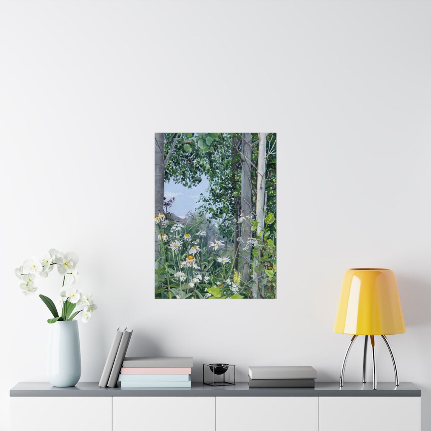 Quakies and Daisies by Jane Autry, Premium Matte Paper Print