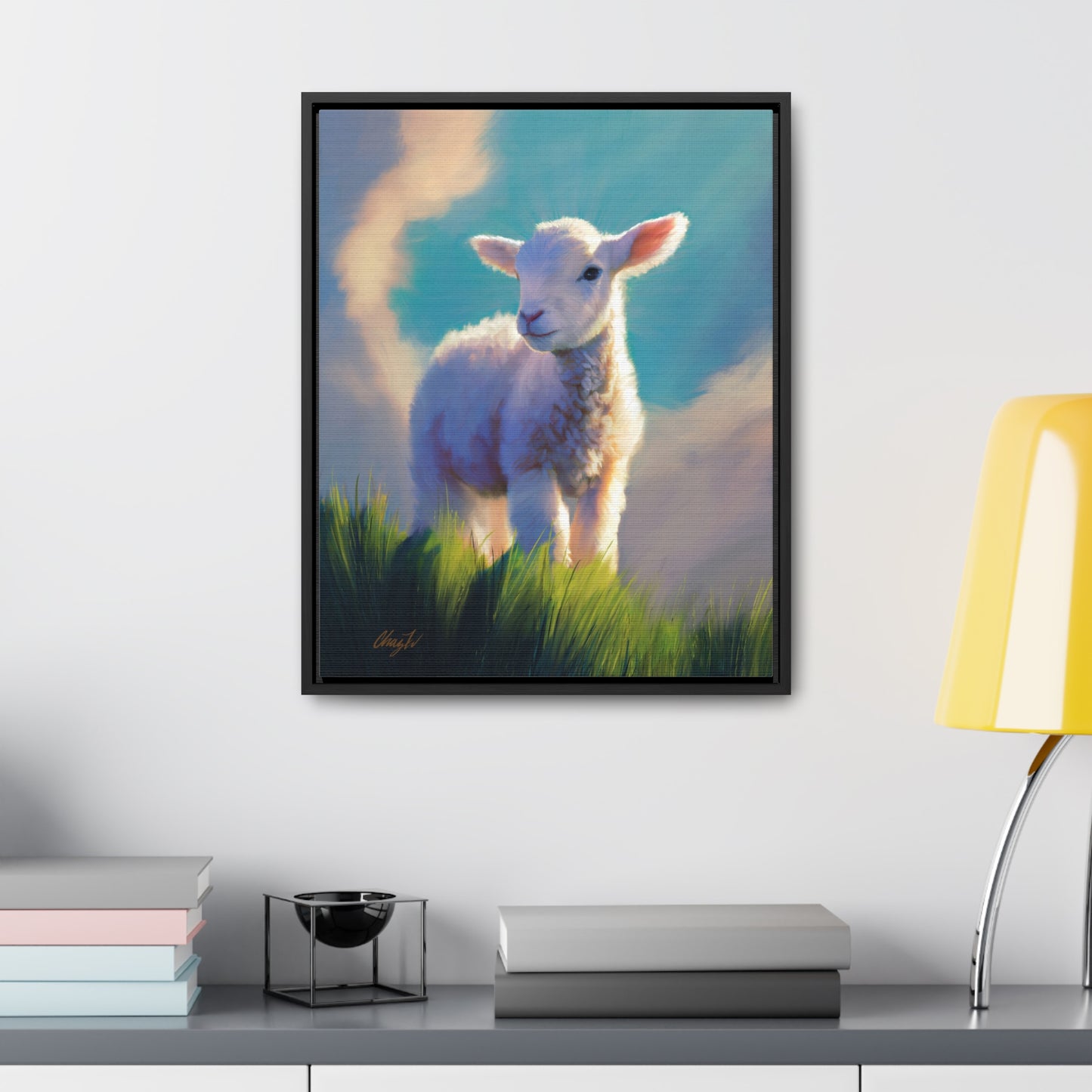 Framed canvas Wrap, Without Blemish, by Chaz Walgamott