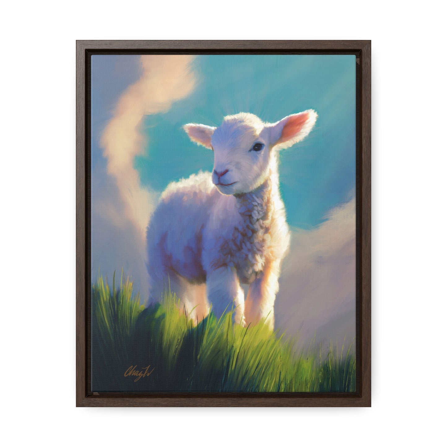Framed canvas Wrap, Without Blemish, by Chaz Walgamott