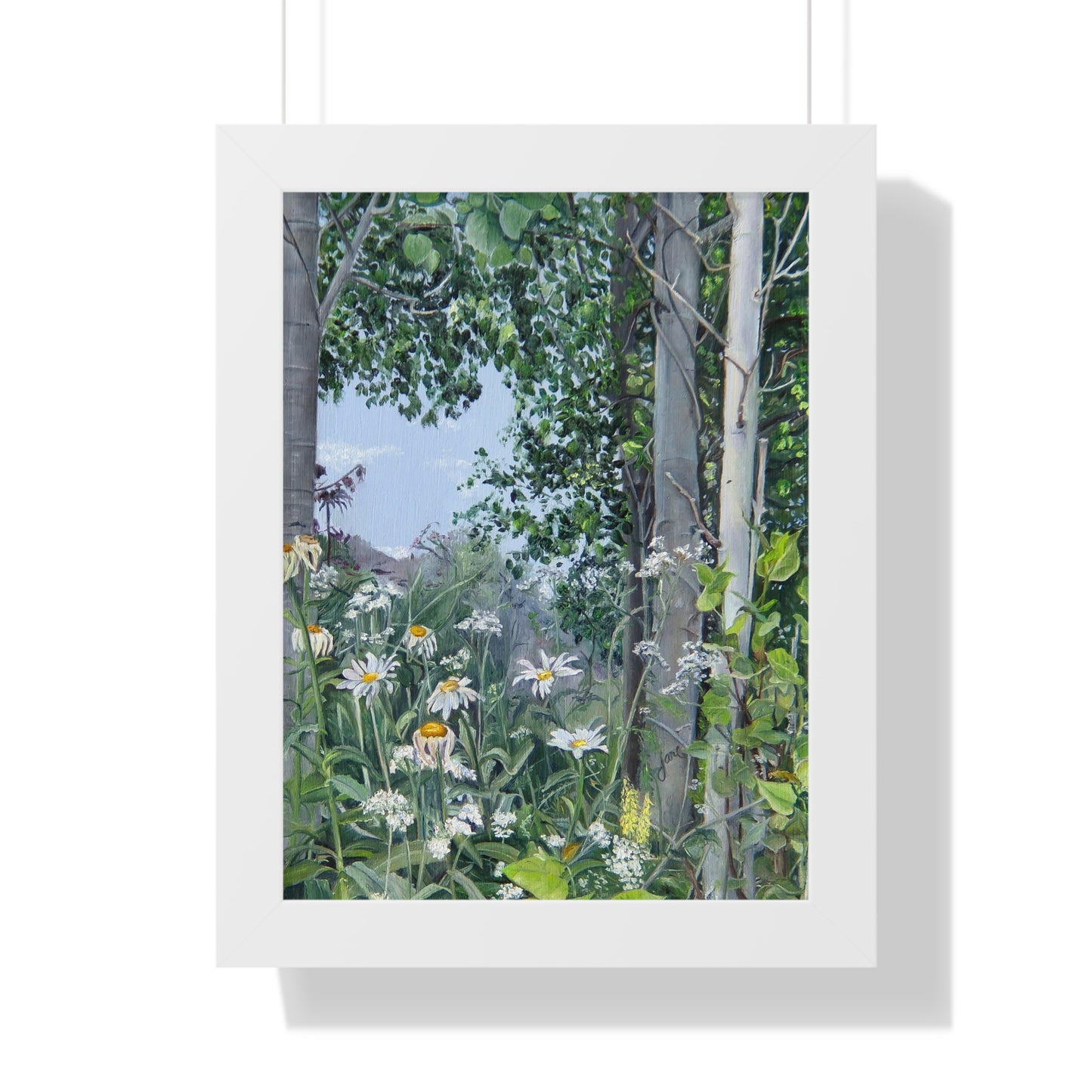 Quakies and Daisies by Jane Autry, Framed Matte Paper Print