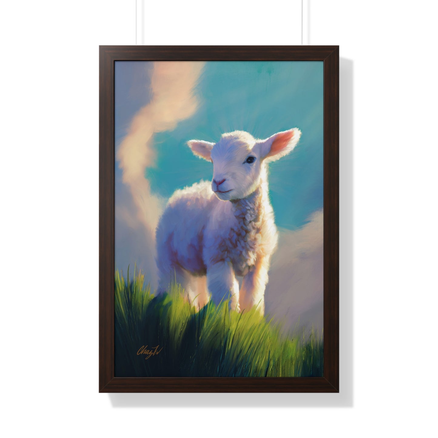 Framed Matte Print, "Without Blemish" by Chaz Walgamott