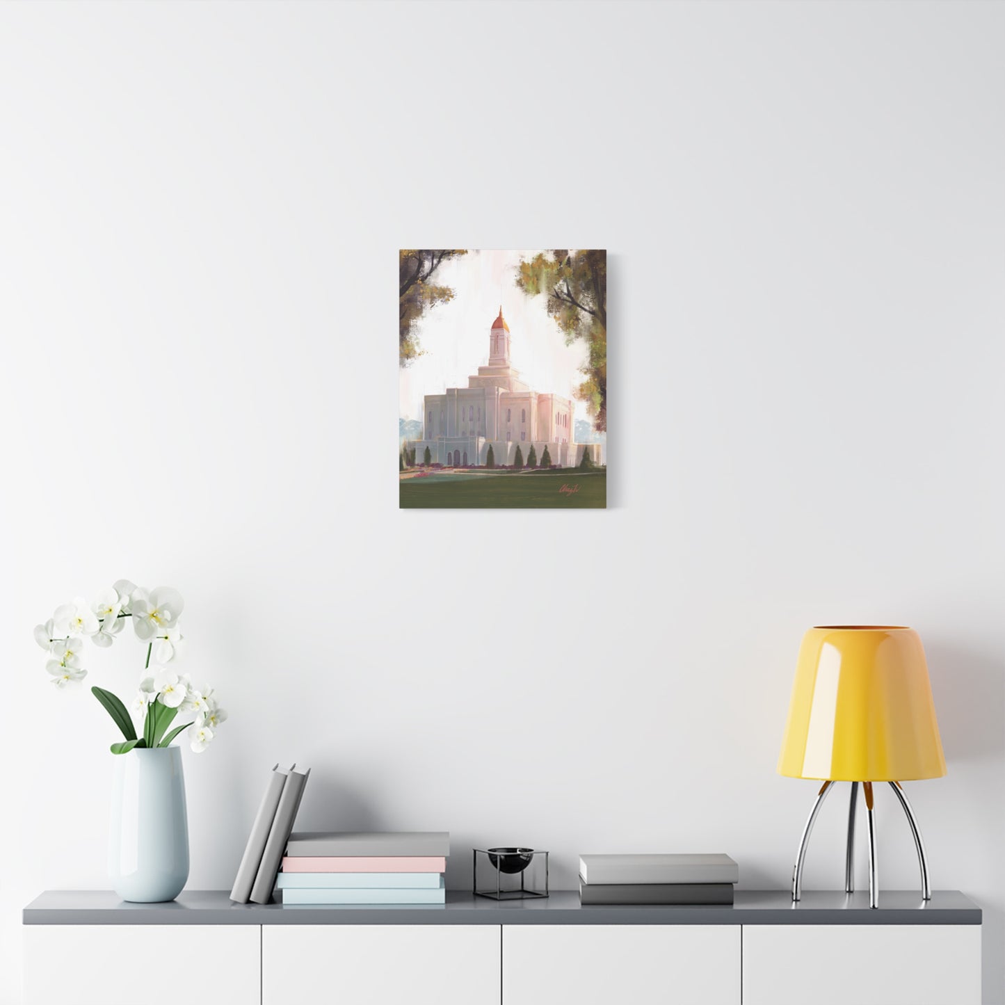 Canvas Gallery Wrap, Deseret Peak Temple-Golden, by Chaz Walgamott