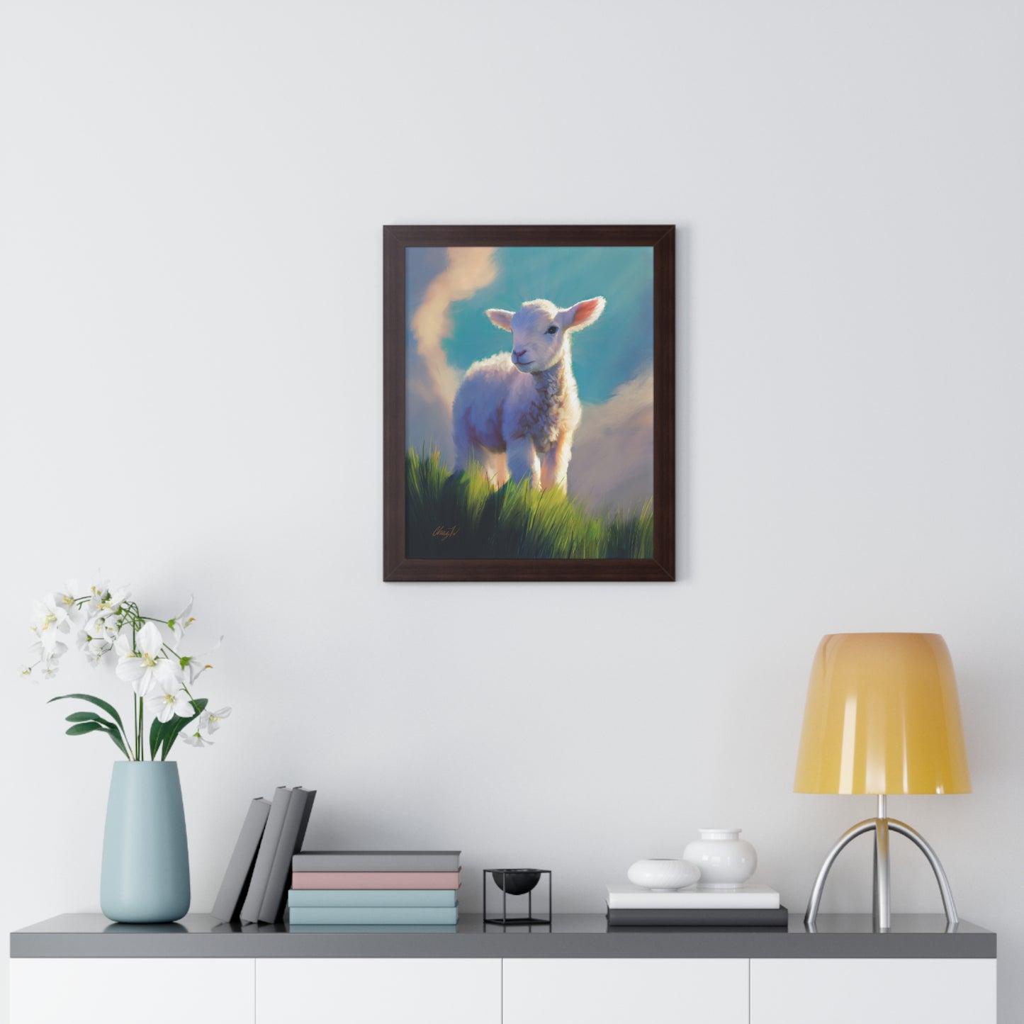 Framed Matte Print, "Without Blemish" by Chaz Walgamott