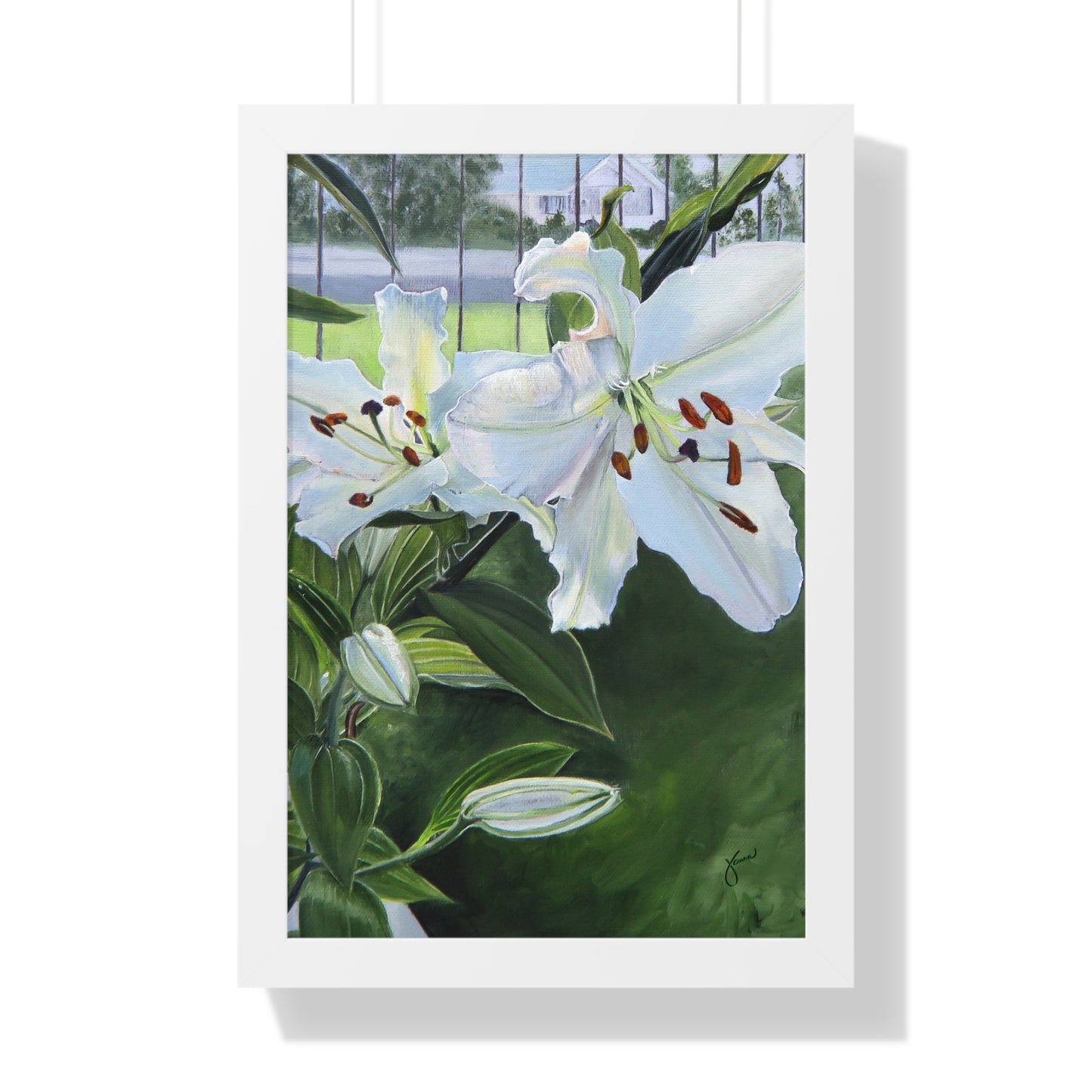Framed Matte Print, Luscious Lilies, by Jane Autry