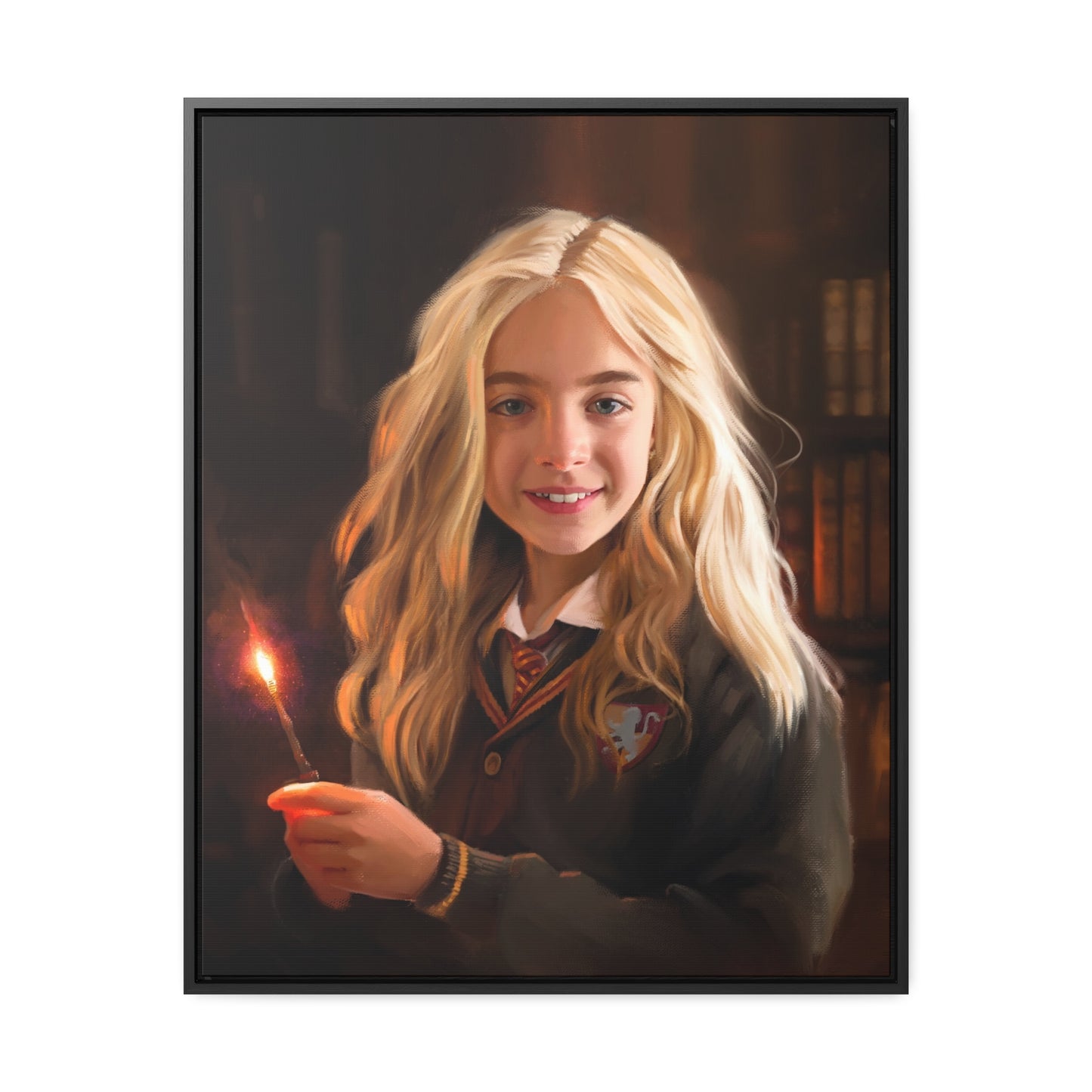 Framed canvas Wrap, Willa Mae Walgamott at Hogwarts, by Chaz Walgamott