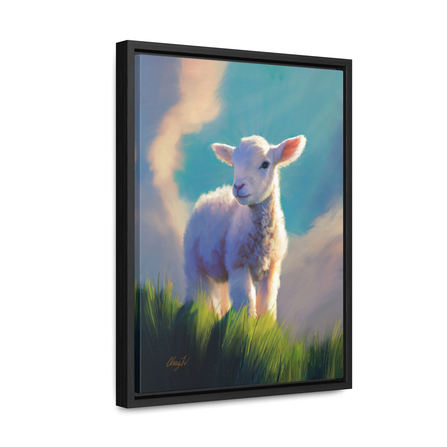 Framed canvas Wrap, Without Blemish, by Chaz Walgamott