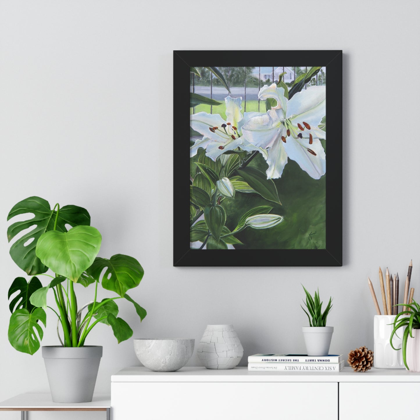 Framed Matte Print, Luscious Lilies, by Jane Autry