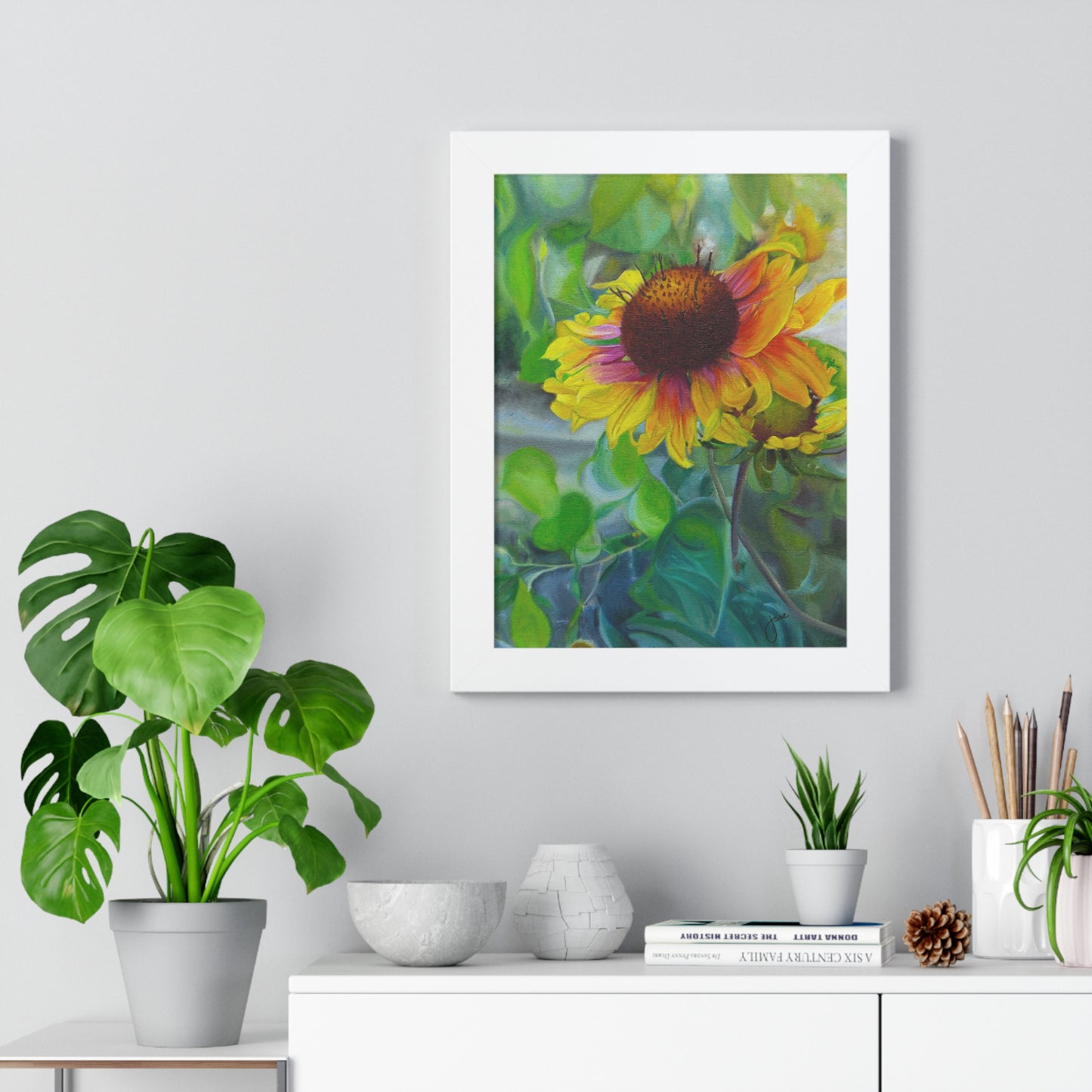 Indian Blanket Flower by Jane Autry, Framed Matte Paper Print
