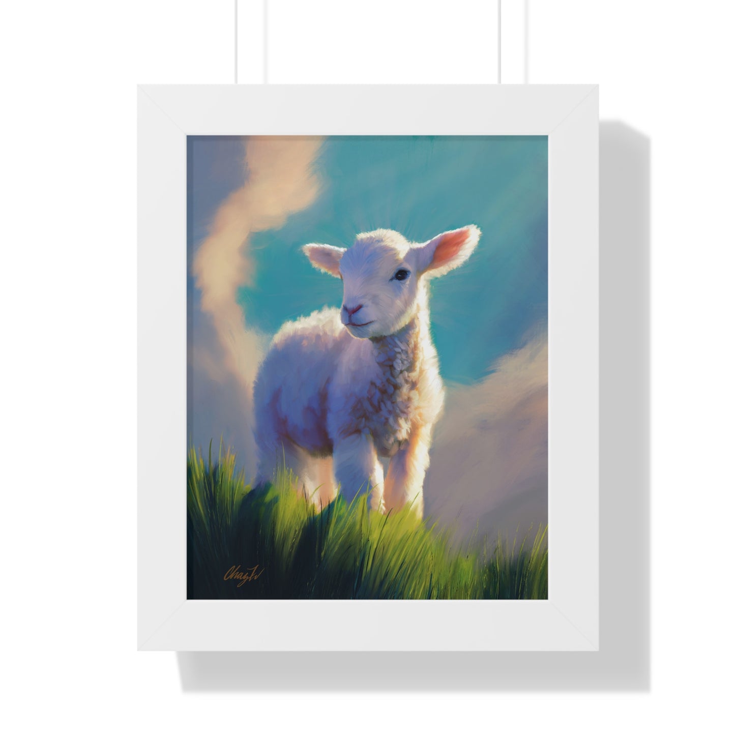 Framed Matte Print, "Without Blemish" by Chaz Walgamott