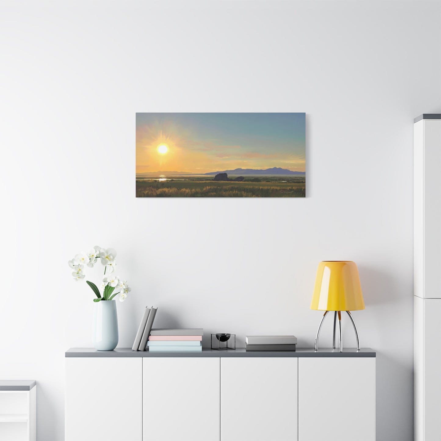 Adobe Rock Sunset, by Rod Walgamott-Canvas Gallery Wrap