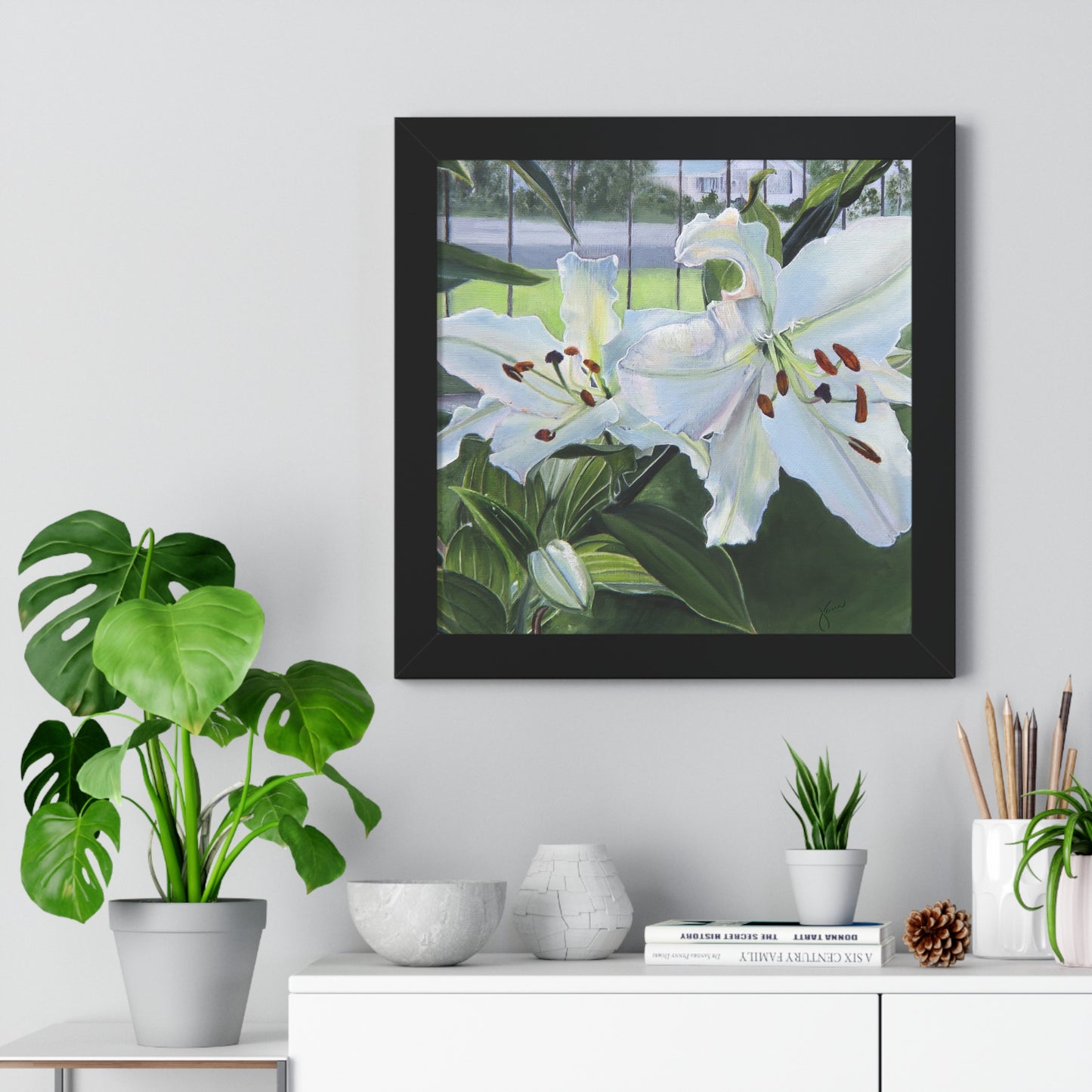 Framed Matte Print, Luscious Lilies, by Jane Autry