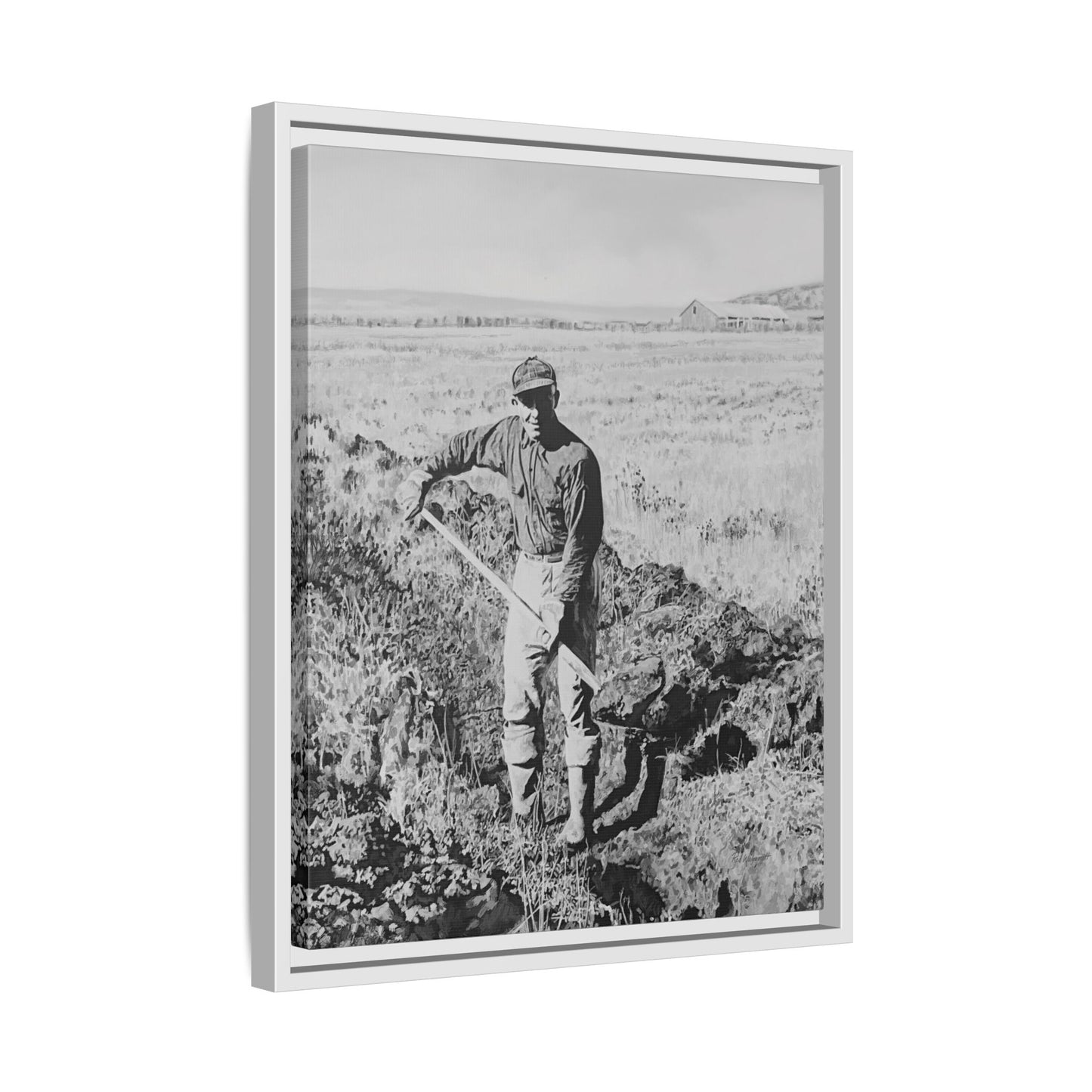Canvas Art Print - Framed, Clyde Hogan's 1.5 Mile Trench by Rod Walgamott