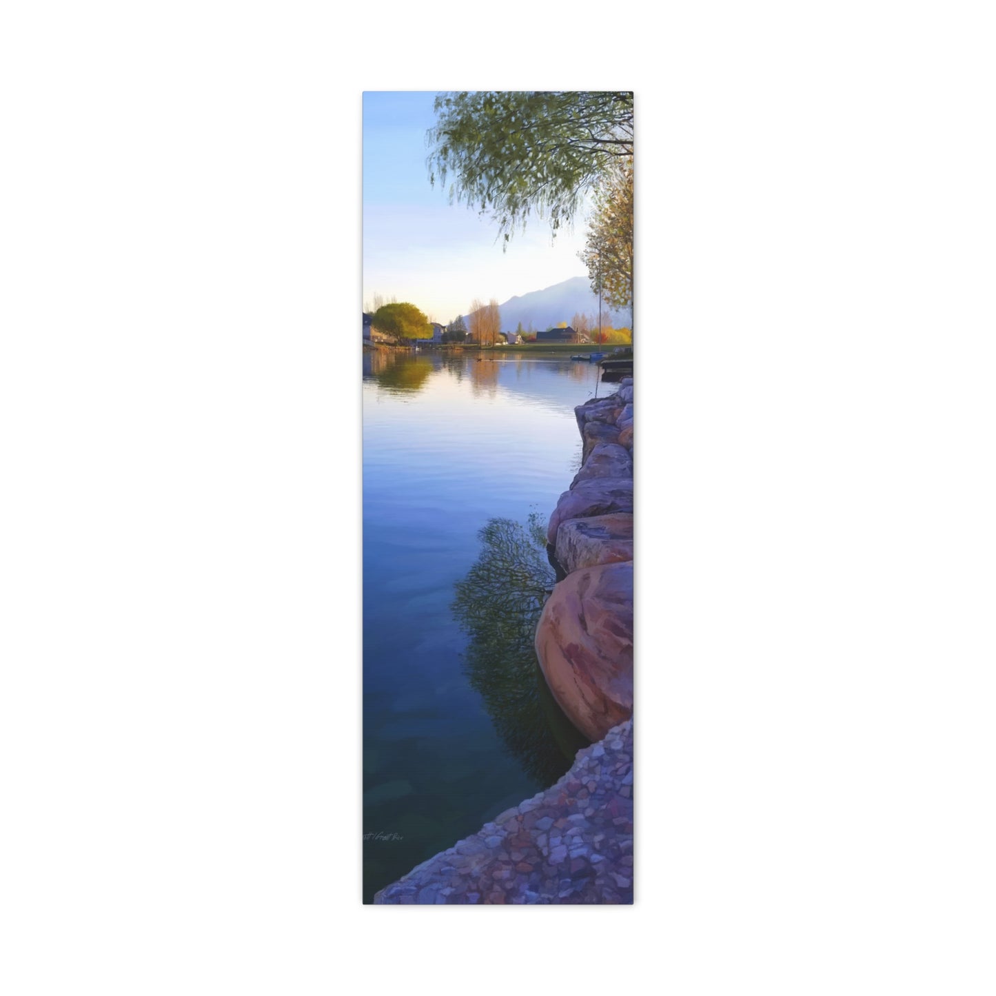 Canvas Gallery Wrap, Stansbury Lake Looking North from Grant's Place, by Chaz Walgamott