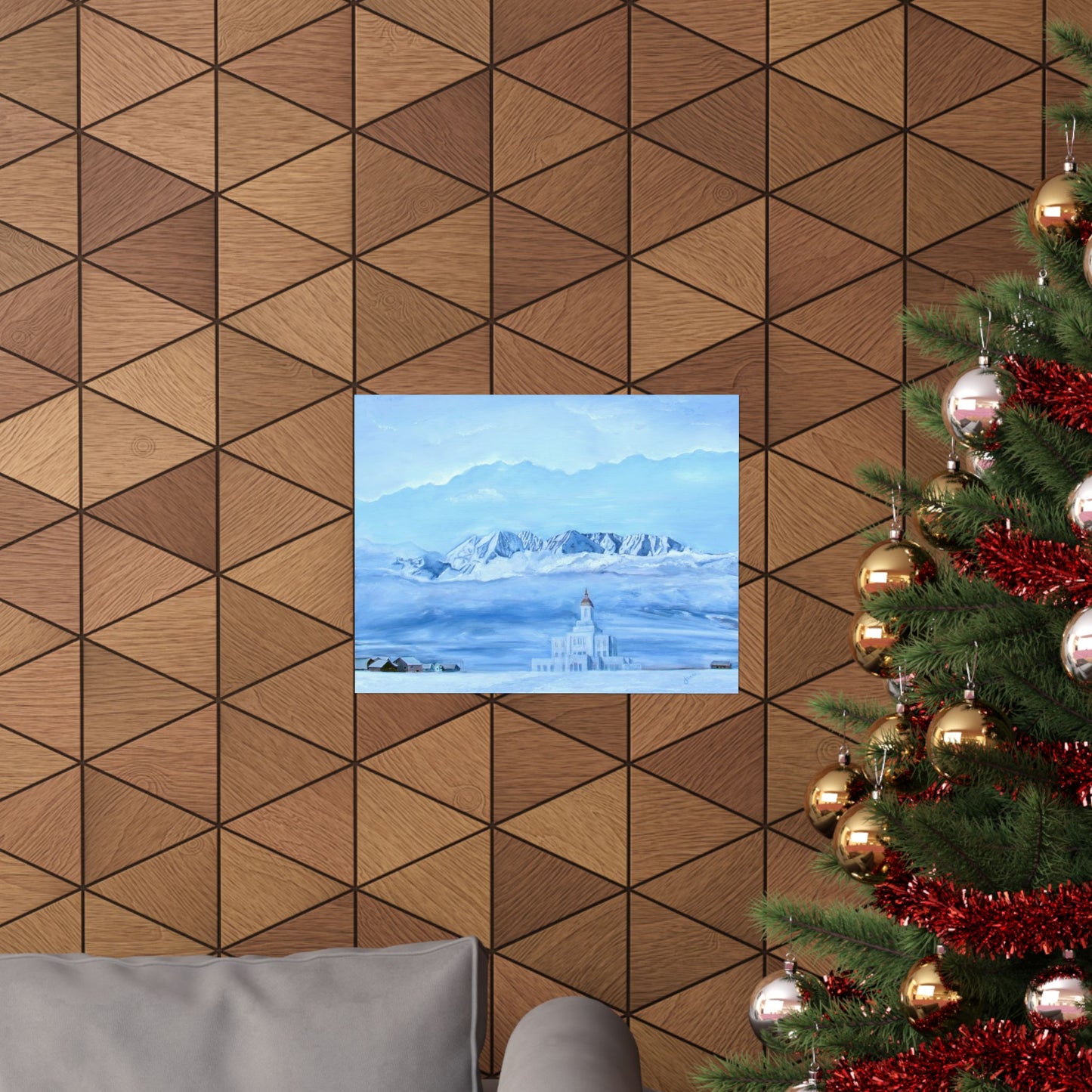 Premium Matte Print, Deseret Peak Temple--Hope in the Bleak of Winter, by Jane Autry
