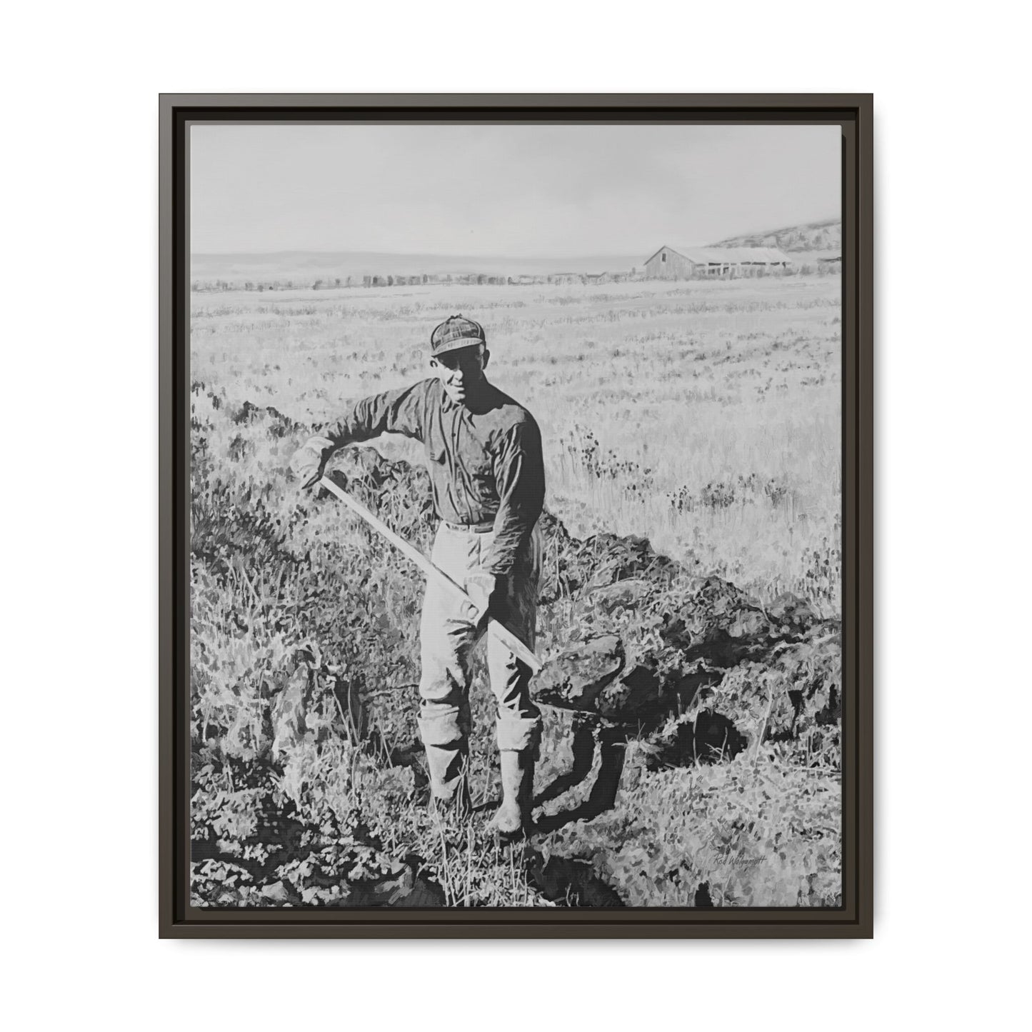 Canvas Art Print - Framed, Clyde Hogan's 1.5 Mile Trench by Rod Walgamott