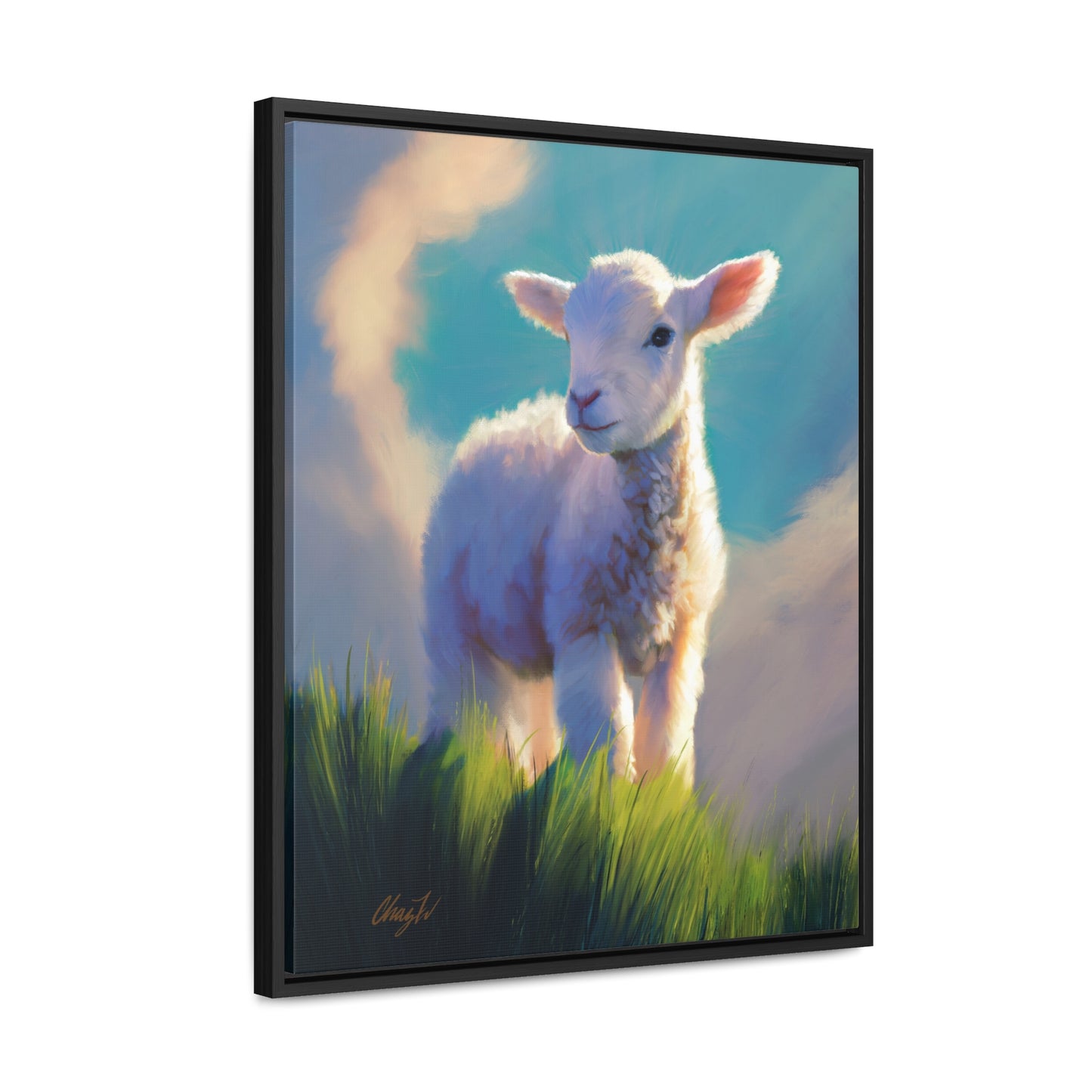 Framed canvas Wrap, Without Blemish, by Chaz Walgamott