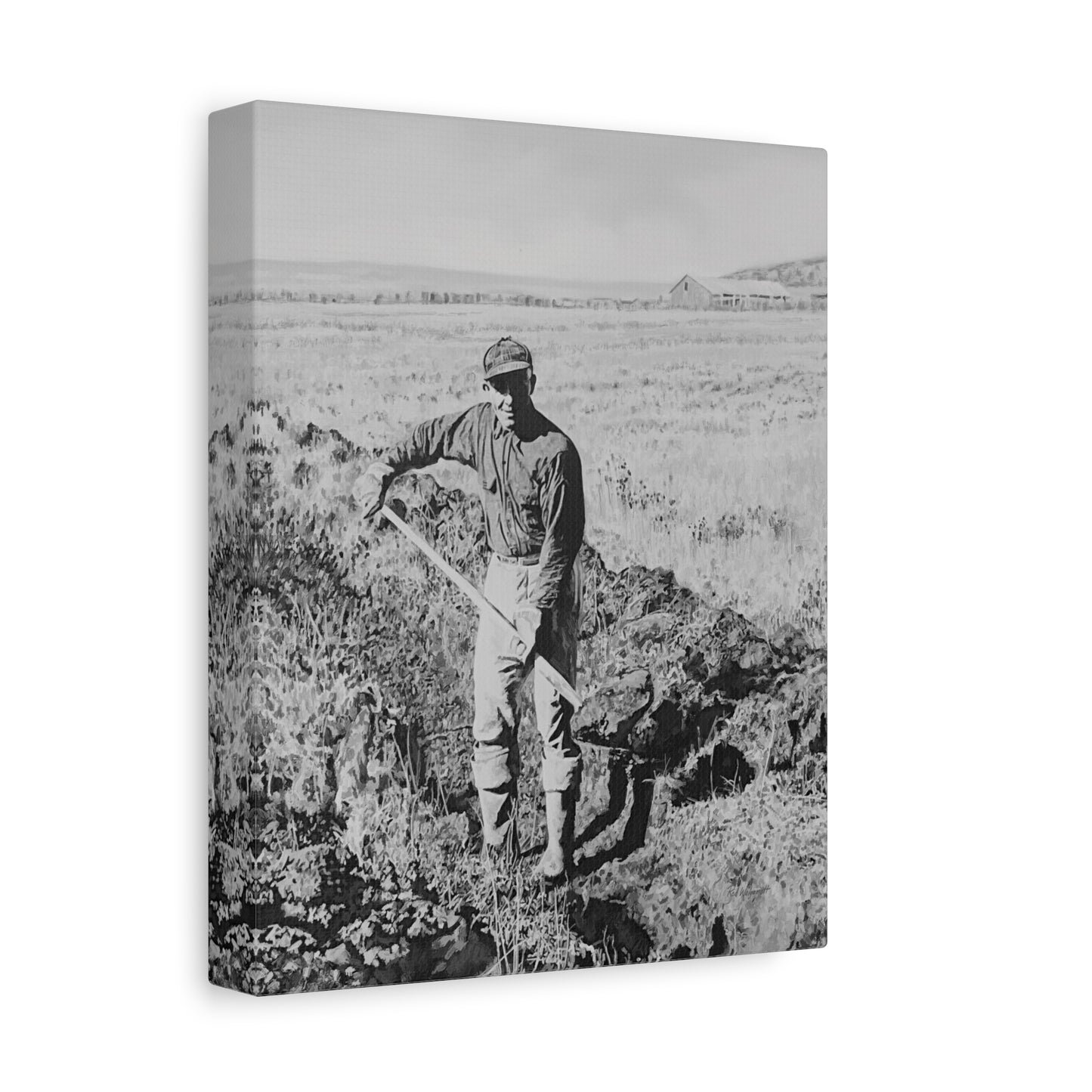 "Clyde Hogan's 1.5 Mile Trench" by Rod Walgamott, Matte Canvas Print