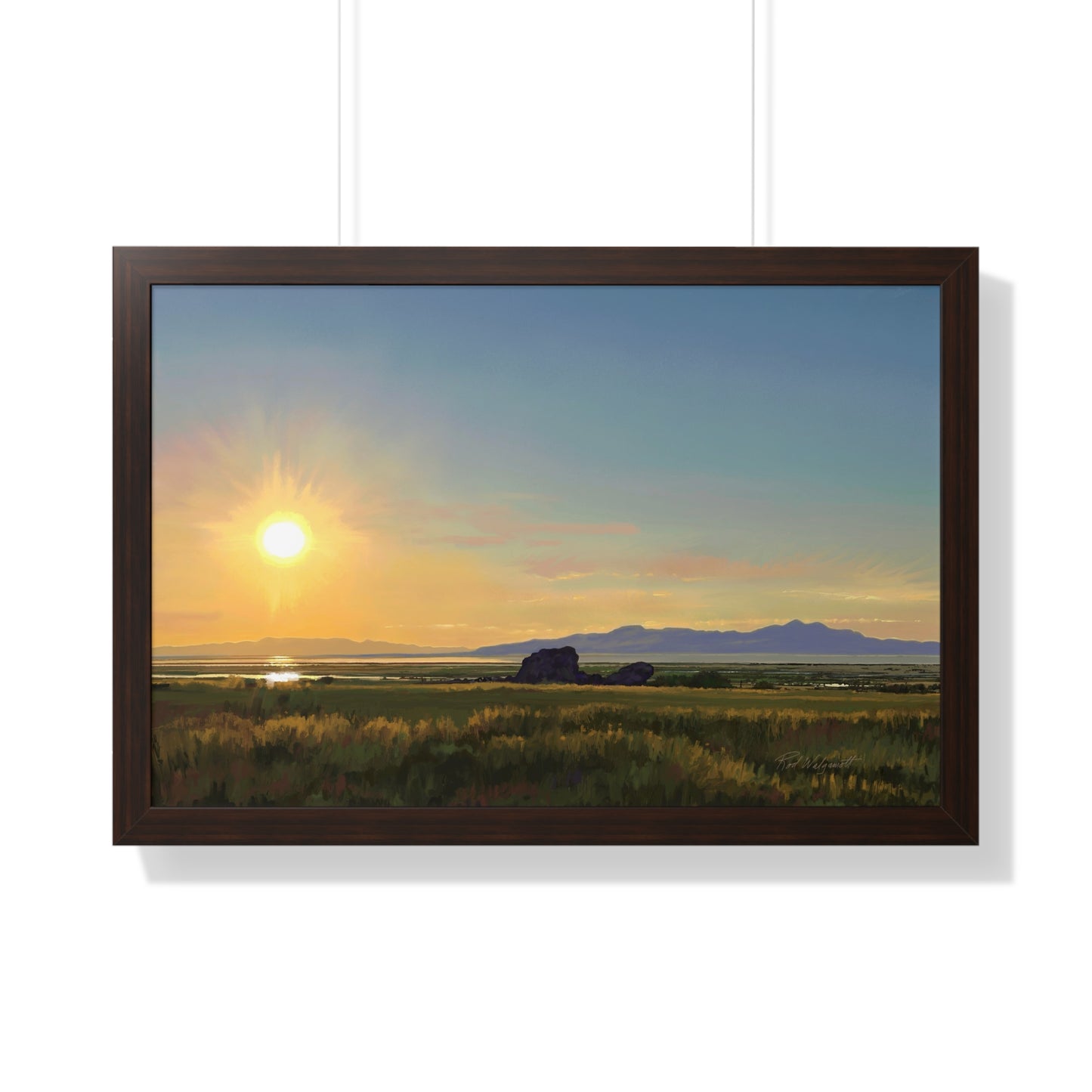 Framed Matte Print, Adobe Rock Sunset