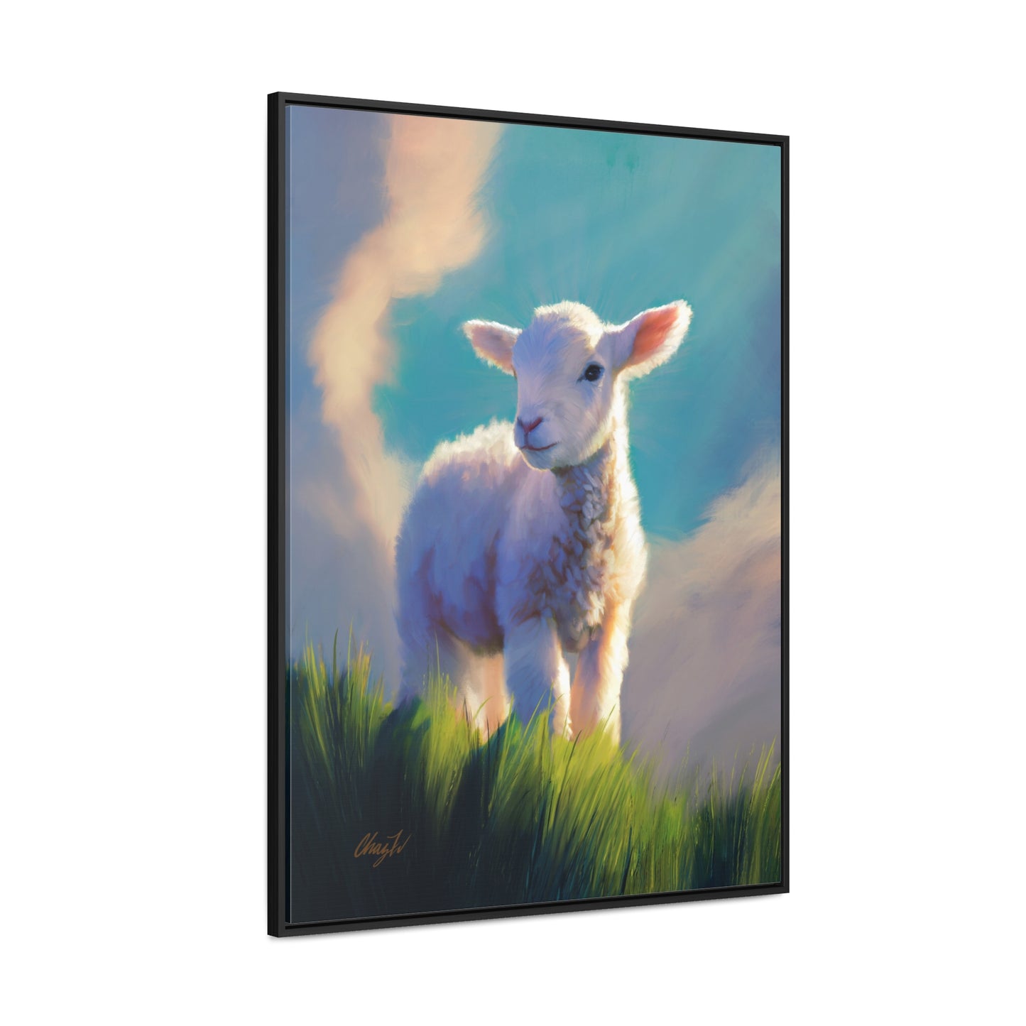 Framed canvas Wrap, Without Blemish, by Chaz Walgamott