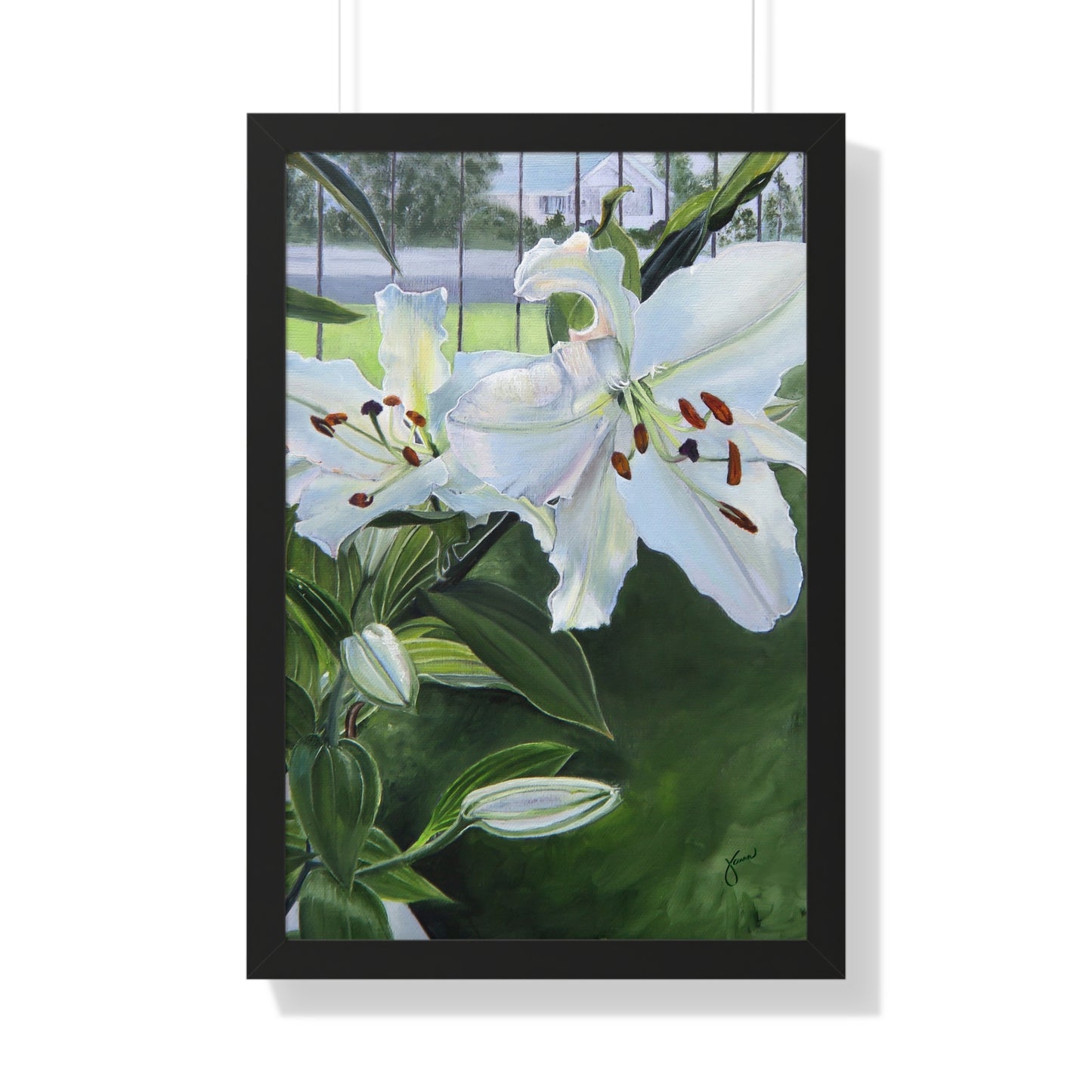 Framed Matte Print, Luscious Lilies, by Jane Autry