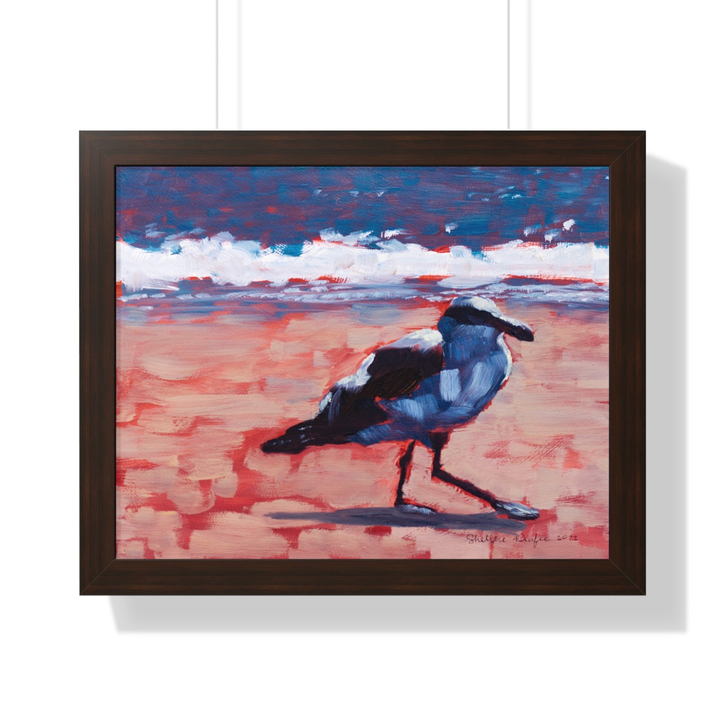Framed Matte Print, Seagull, by Shellece Durfee