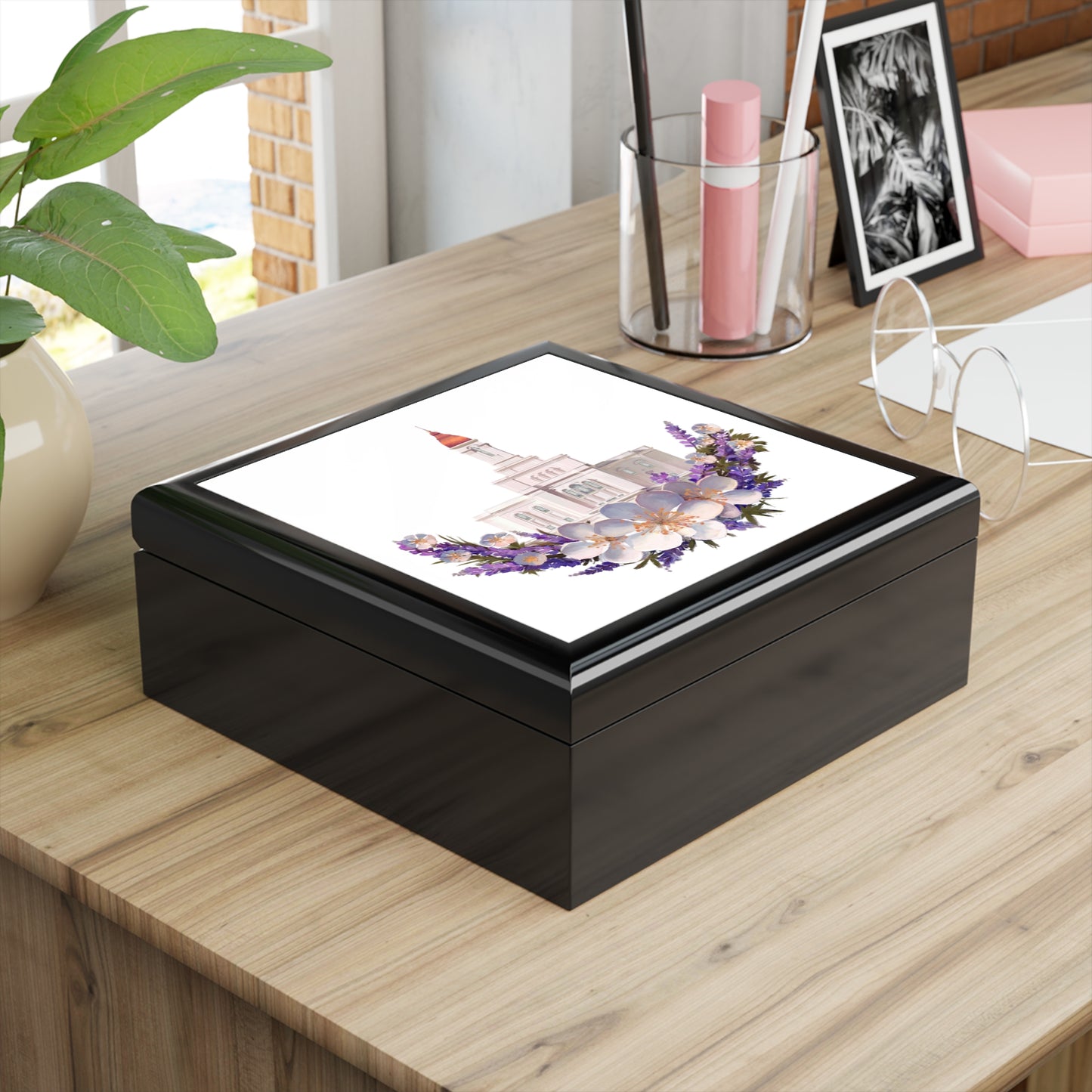 Jewelry Box featuring Deseret Peak Temple--Wreath, by Chaz Walgamott