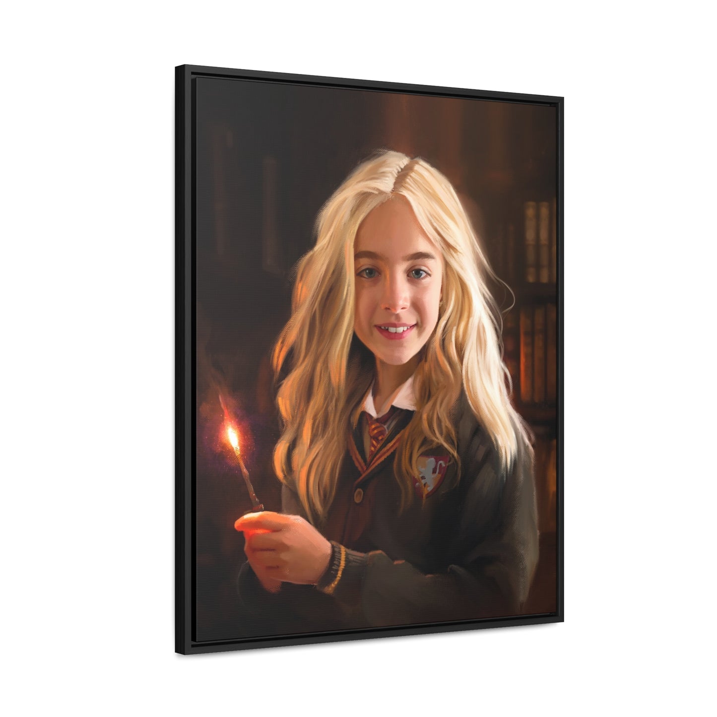 Framed canvas Wrap, Willa Mae Walgamott at Hogwarts, by Chaz Walgamott