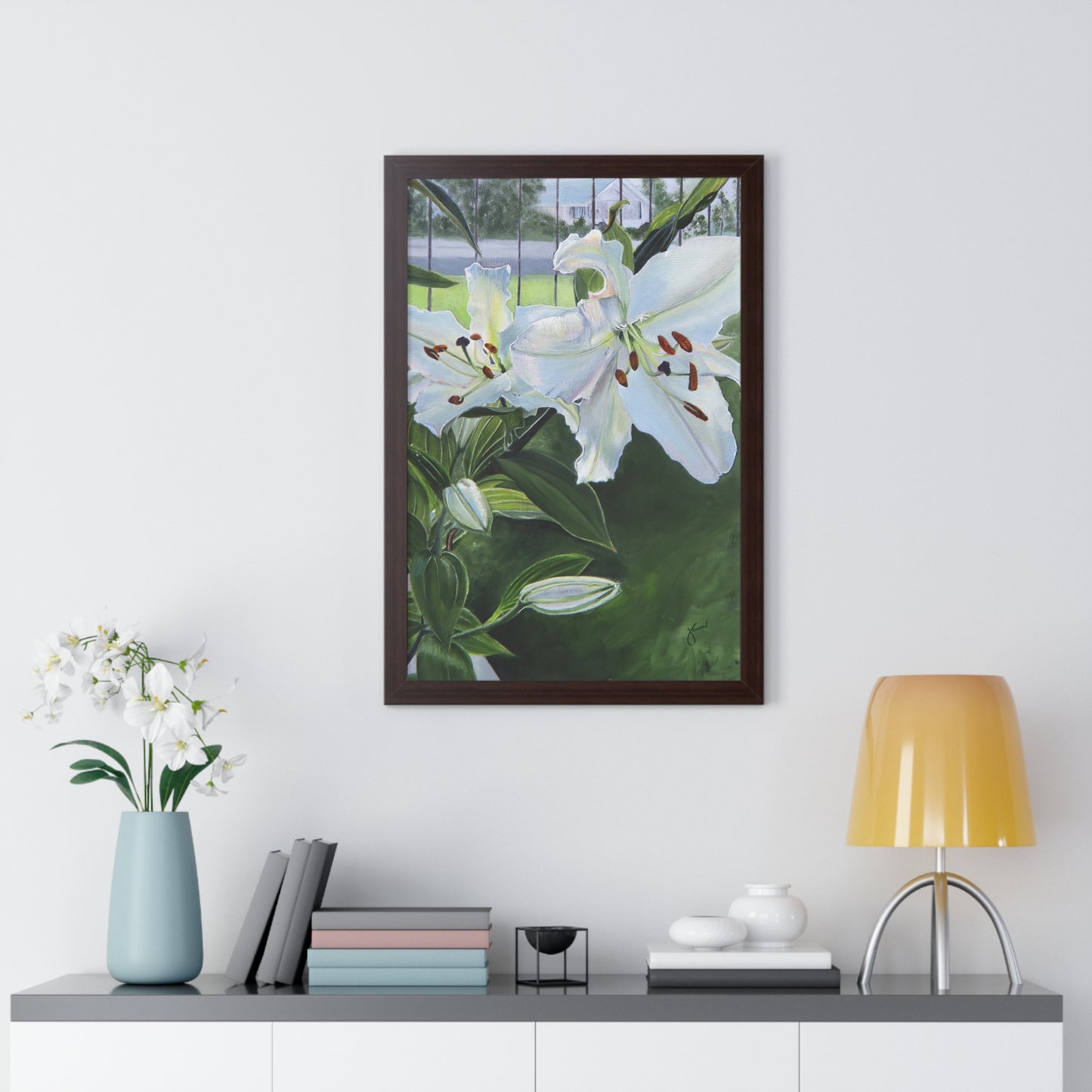Framed Matte Print, Luscious Lilies, by Jane Autry