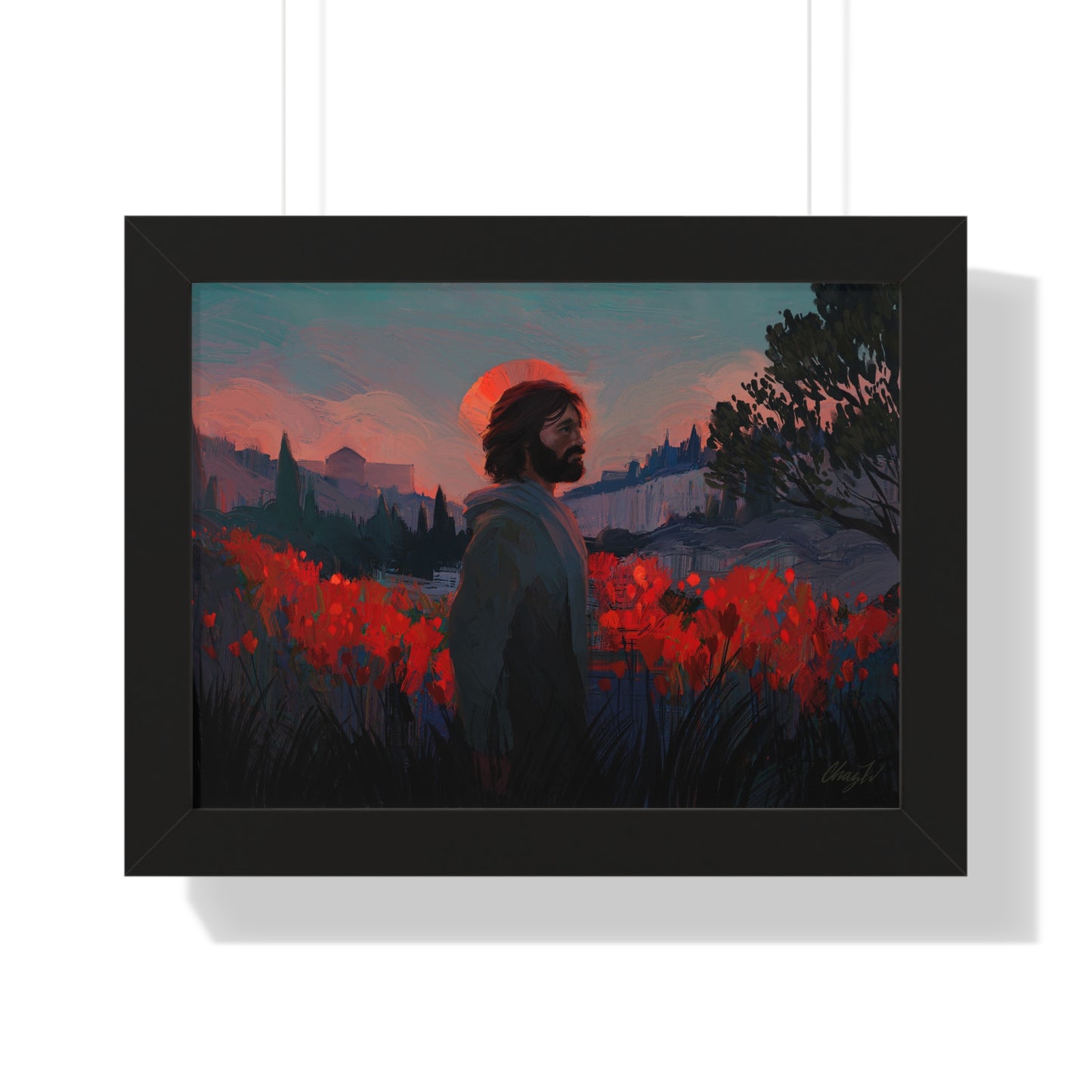 Framed Matte Print, "Though as Scarlet" by Chaz Walgamott