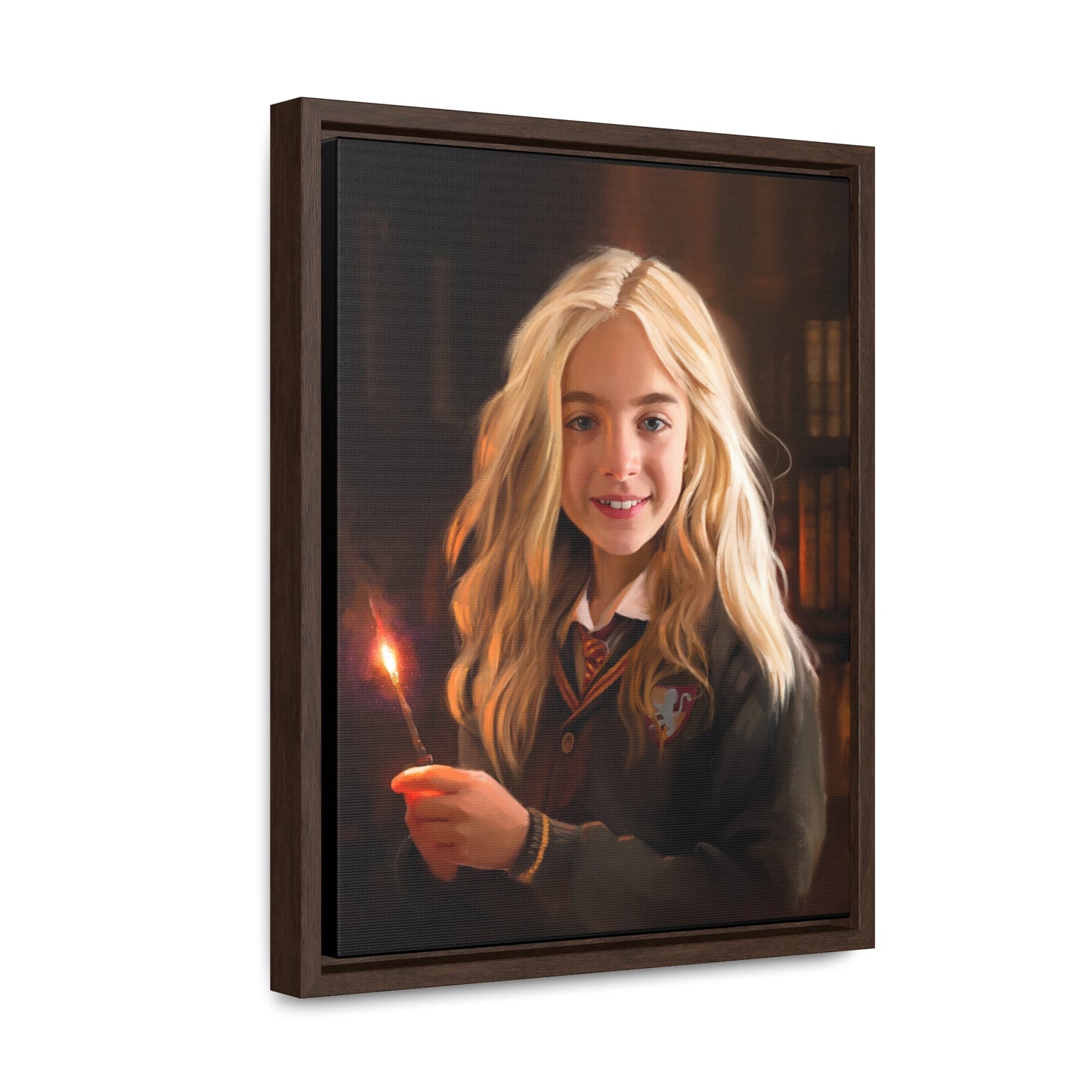 Framed canvas Wrap, Willa Mae Walgamott at Hogwarts, by Chaz Walgamott