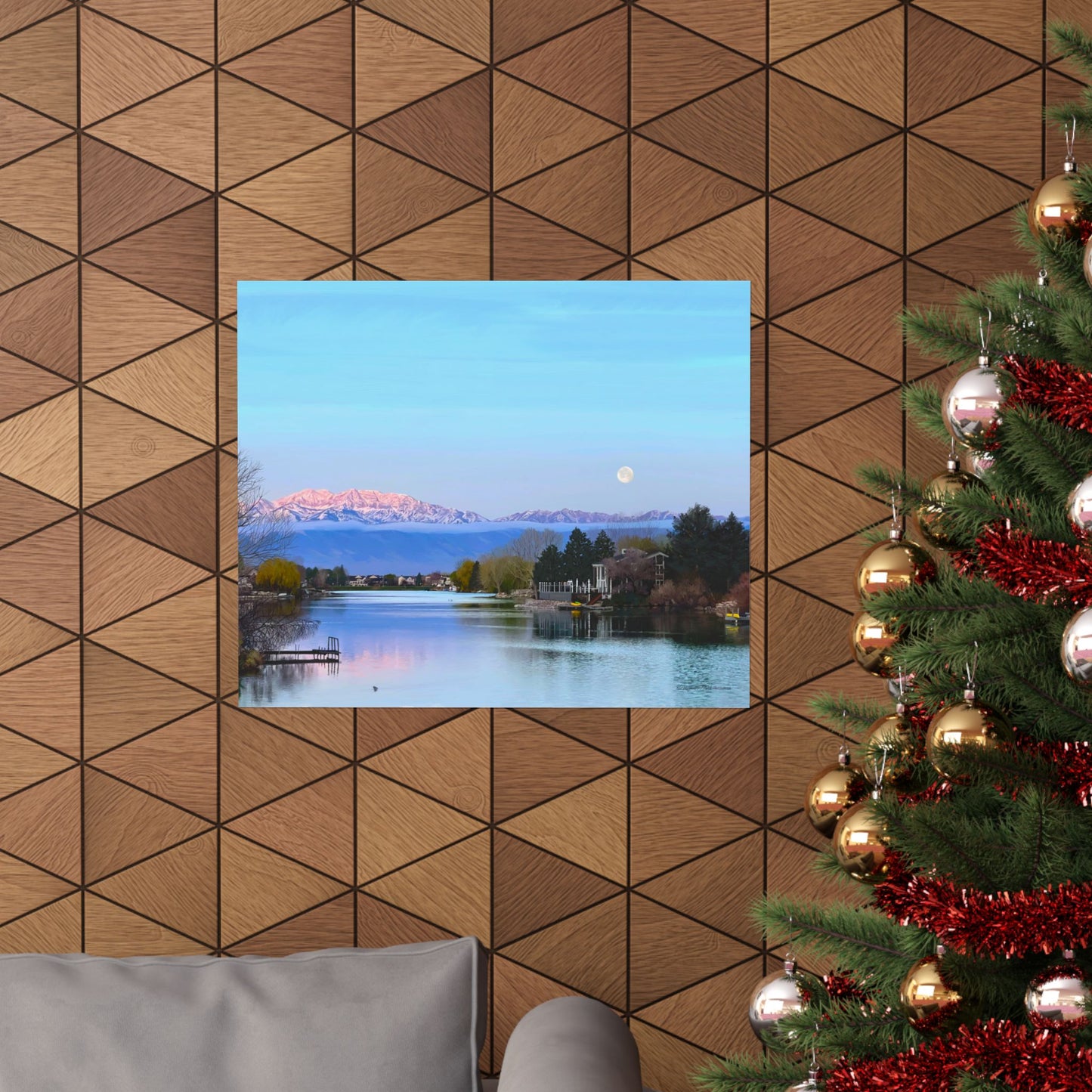 Premium Matte Print-Stansbury Lake Sunrise by Rod Walgamott, Reference photo by Nick Theilemann