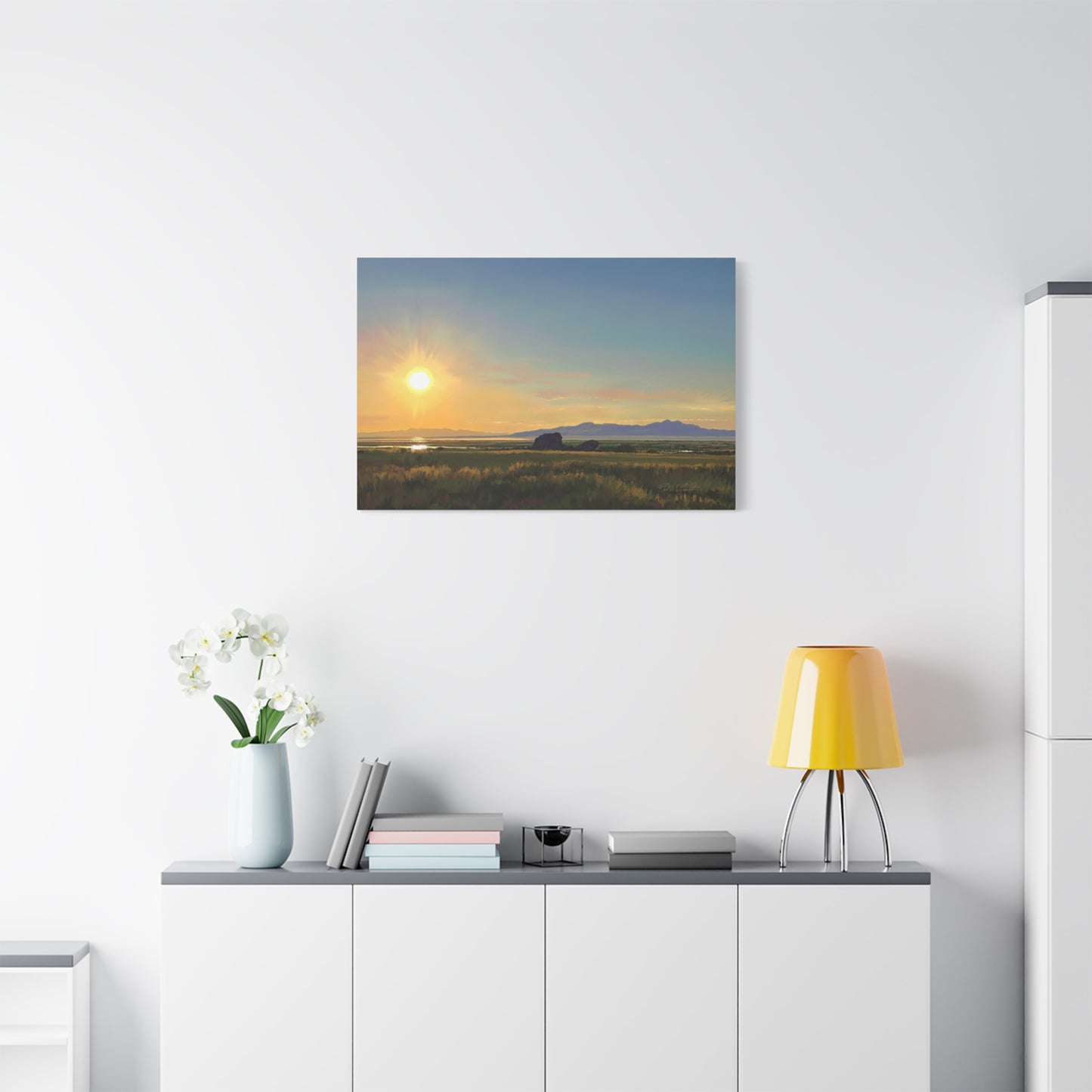 Adobe Rock Sunset, by Rod Walgamott-Canvas Gallery Wrap