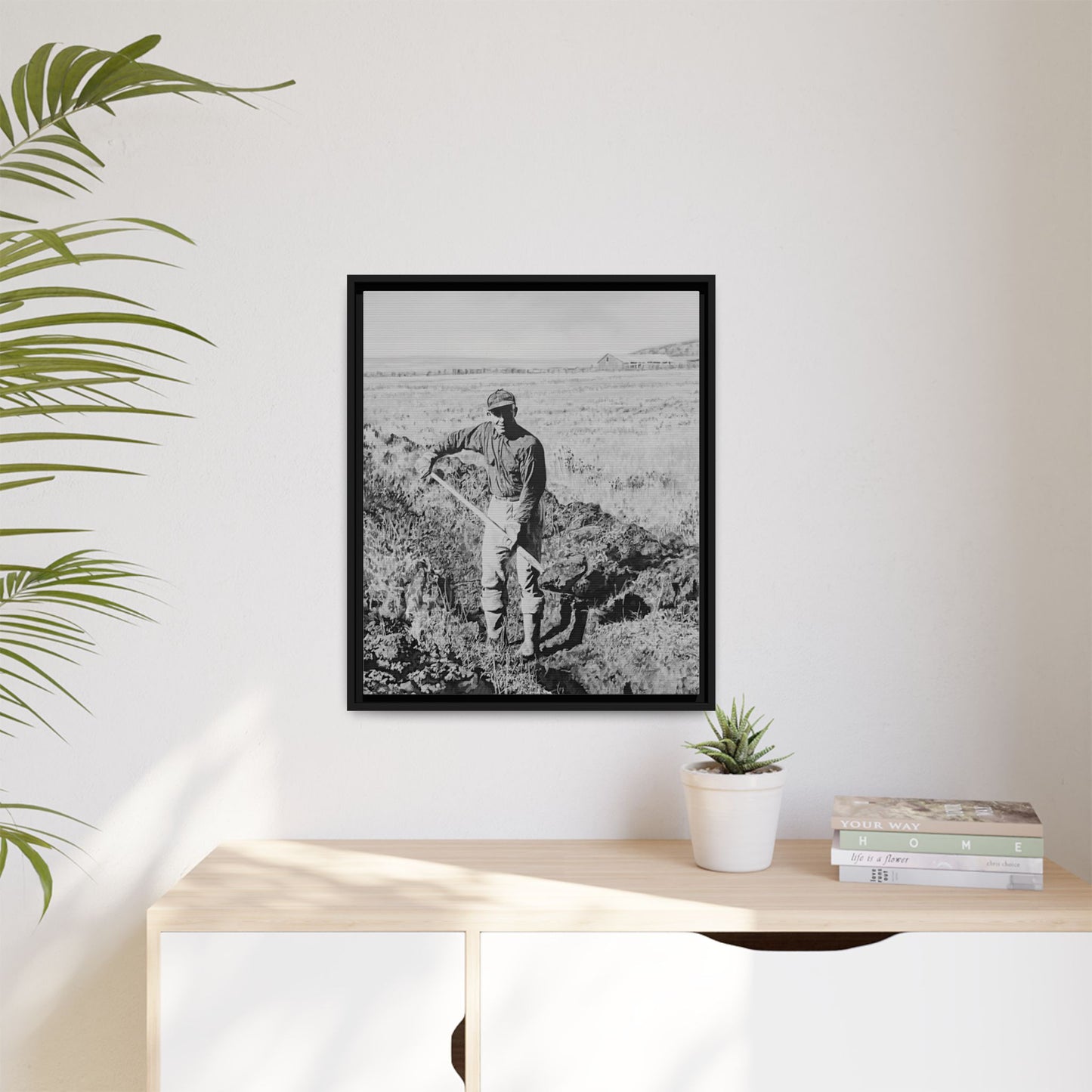 Canvas Art Print - Framed, Clyde Hogan's 1.5 Mile Trench by Rod Walgamott
