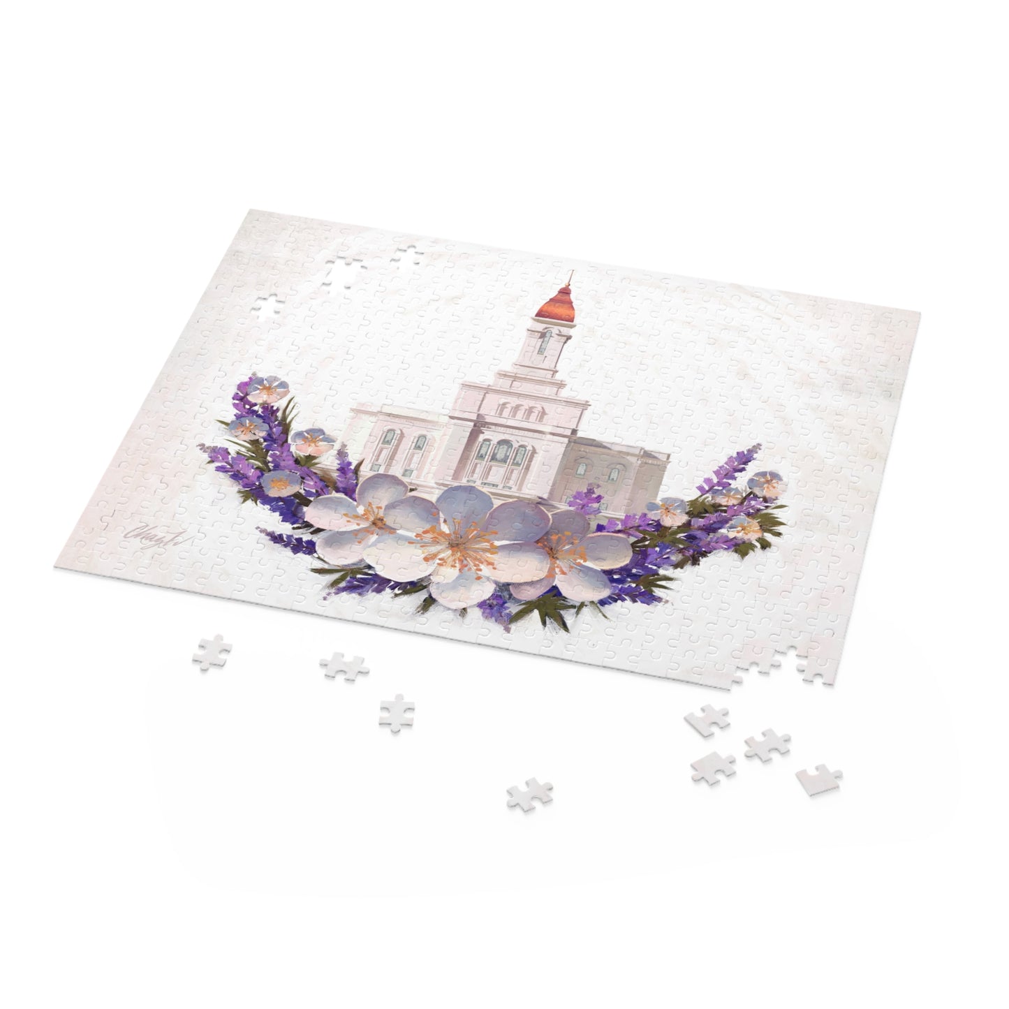 Puzzle, Deseret Peak Temple--Floral Wreath