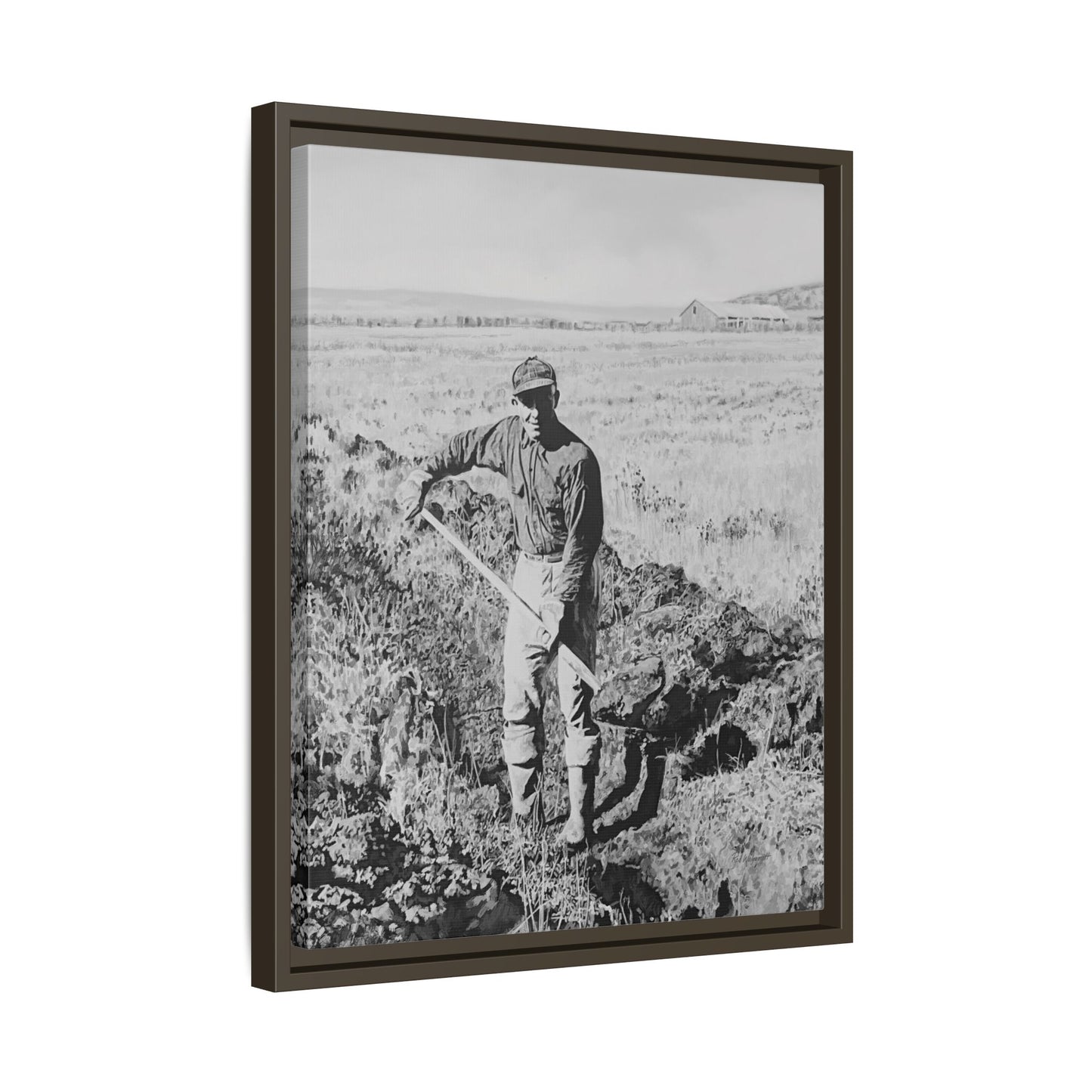 Canvas Art Print - Framed, Clyde Hogan's 1.5 Mile Trench by Rod Walgamott