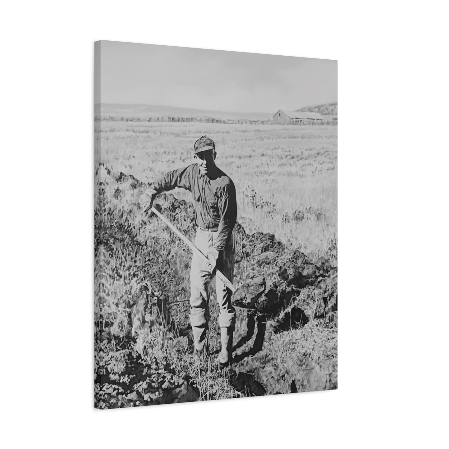 "Clyde Hogan's 1.5 Mile Trench" by Rod Walgamott, Matte Canvas Print