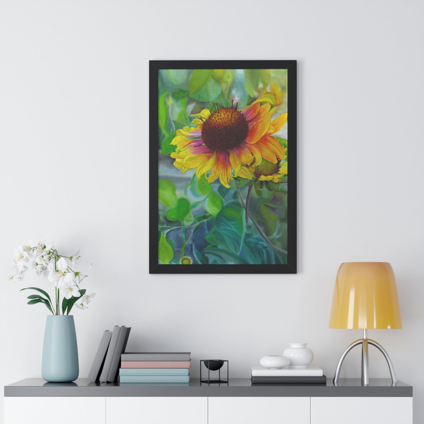 Indian Blanket Flower by Jane Autry, Framed Matte Paper Print