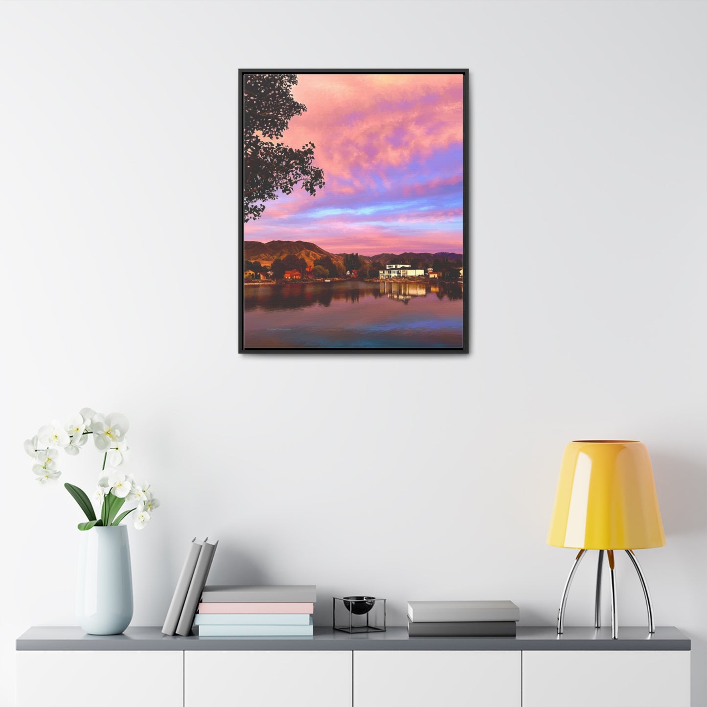 Melissa's Sunset by Rod Walgamott, Framed Canvas Wrap