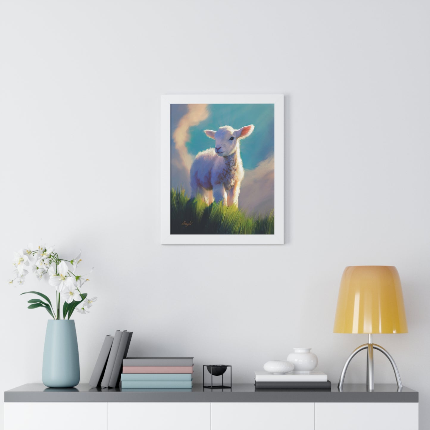 Framed Matte Print, "Without Blemish" by Chaz Walgamott