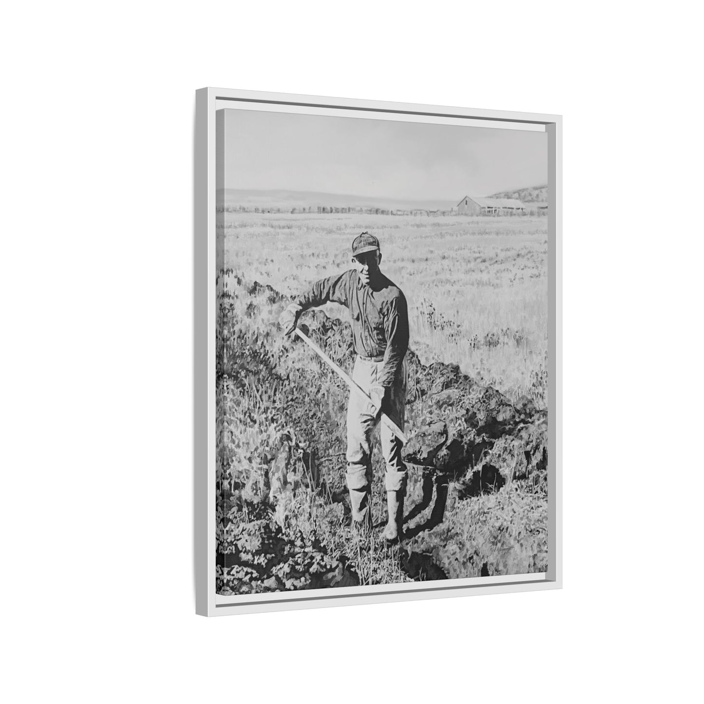 Canvas Art Print - Framed, Clyde Hogan's 1.5 Mile Trench by Rod Walgamott