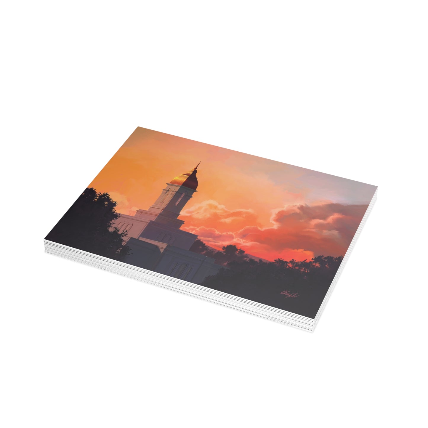 Temple Card Bundle (envelopes not included) Deseret Peak Temple-Sunset